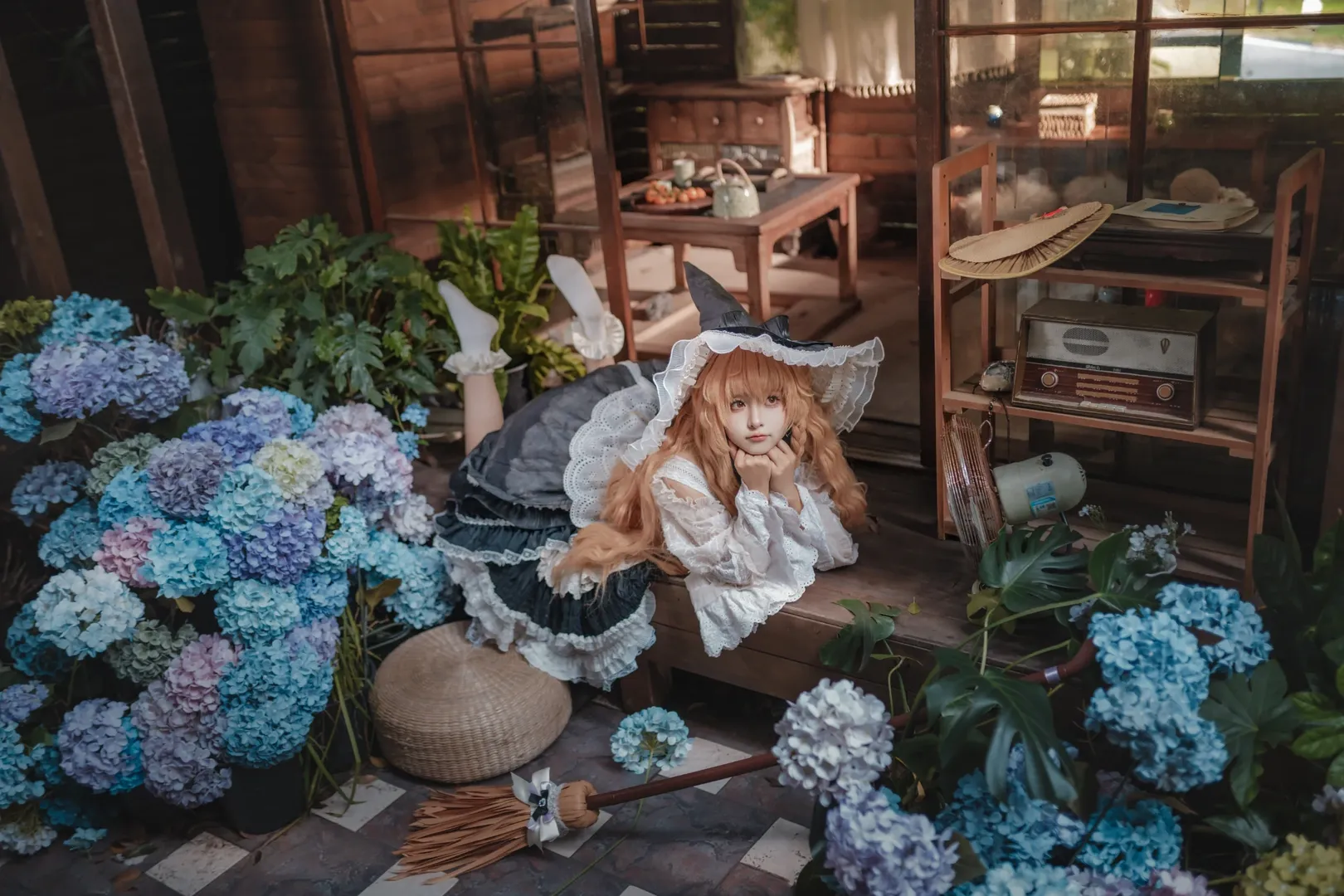 東方Project, 魔理沙コスプレ, 東方二次設定, ロリータスタイル, レトロ撮影 - 4枚目