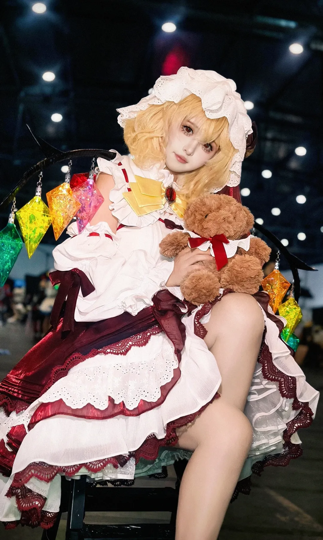东方project, 漫展场照, 芙兰朵露cos, cosplay返图, 蕾丝袜 - 第1张