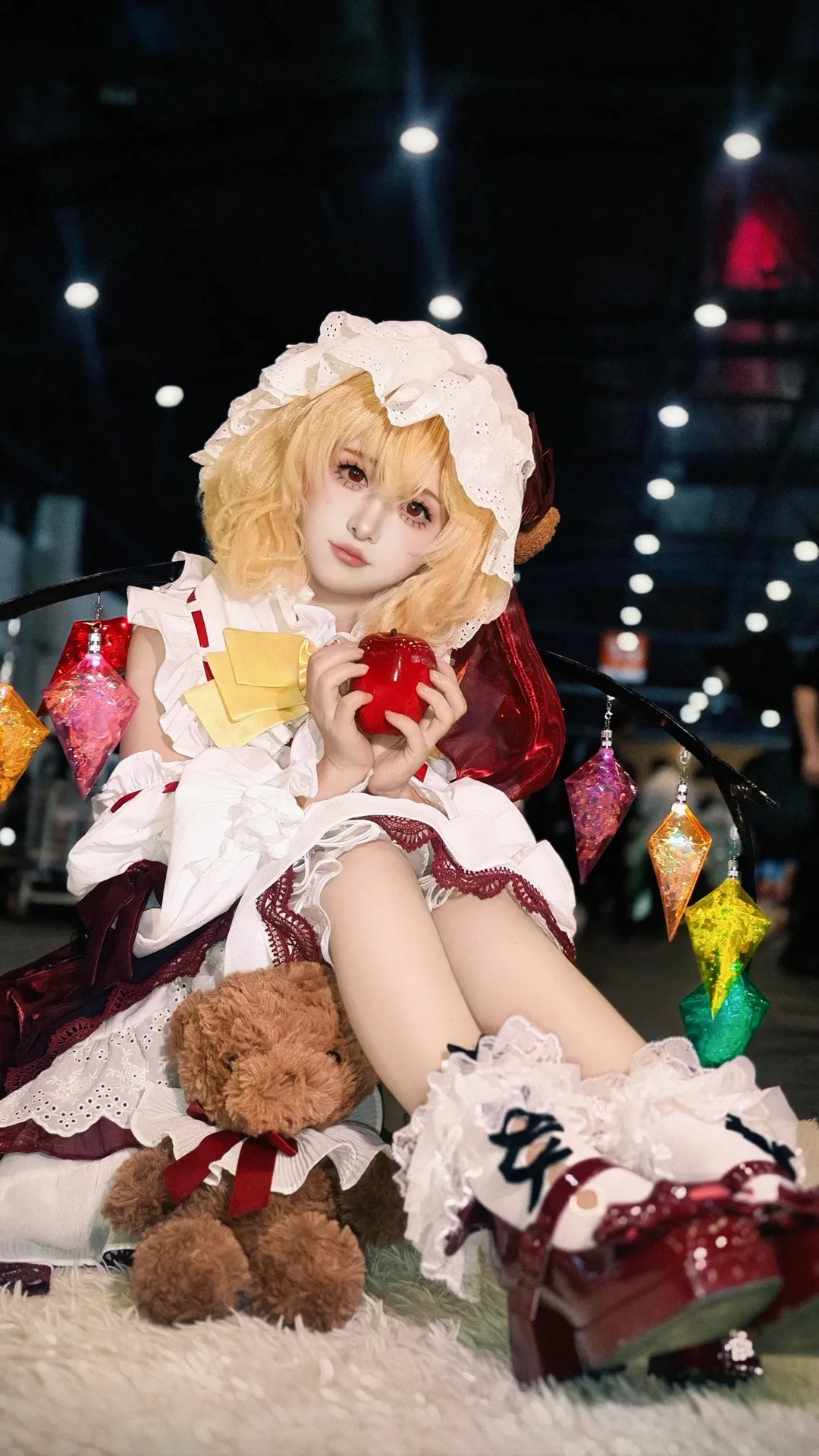 东方project, 漫展场照, 芙兰朵露cos, cosplay返图, 蕾丝袜 - 第5张