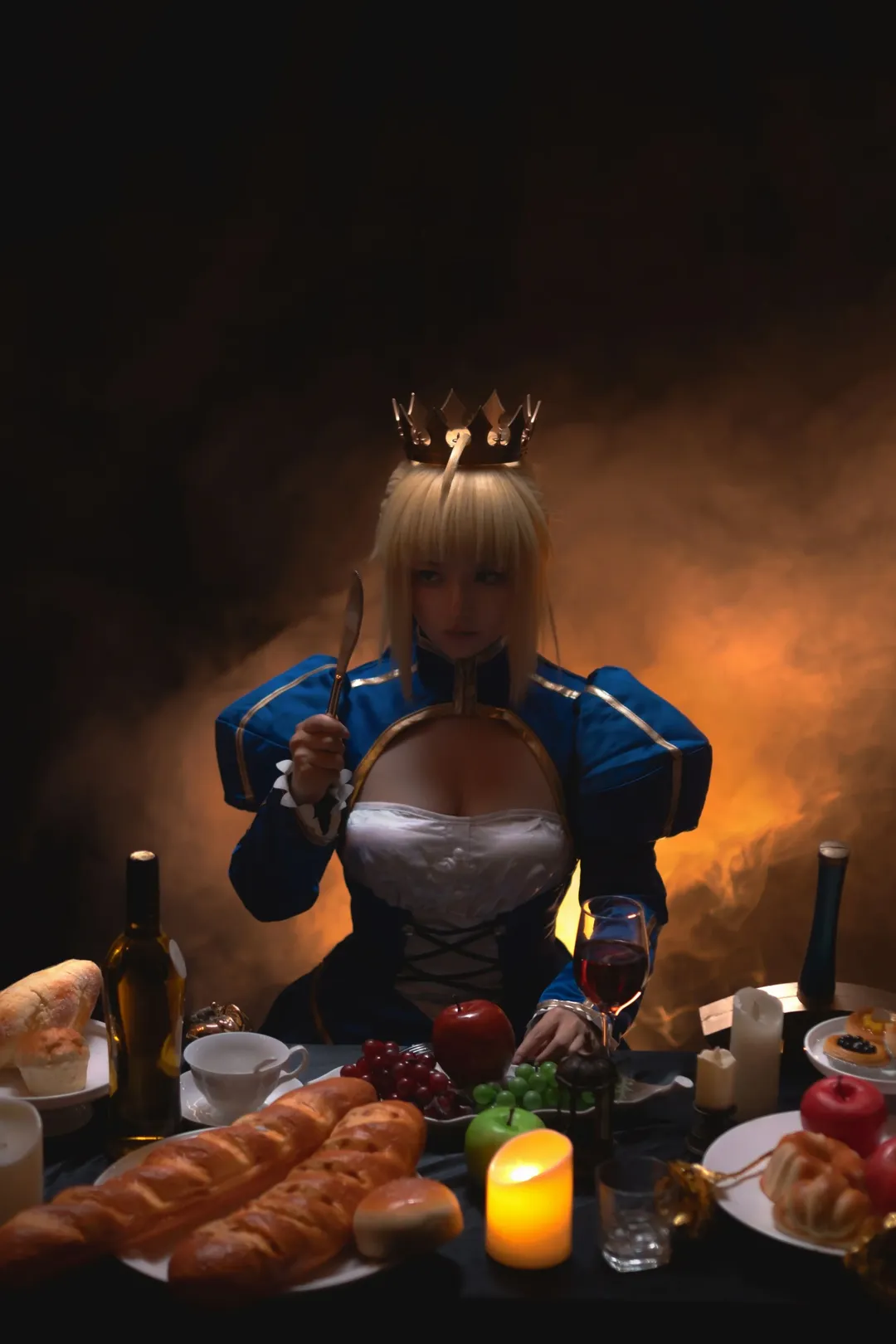 cosplay, 阿尔托莉雅cos, fate, saber, 王的晚餐