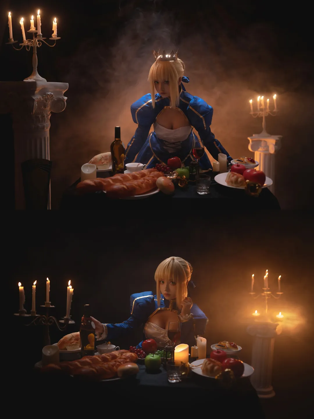cosplay, Fate, FGO, Sabercos, 暗调烛光 - 第1张