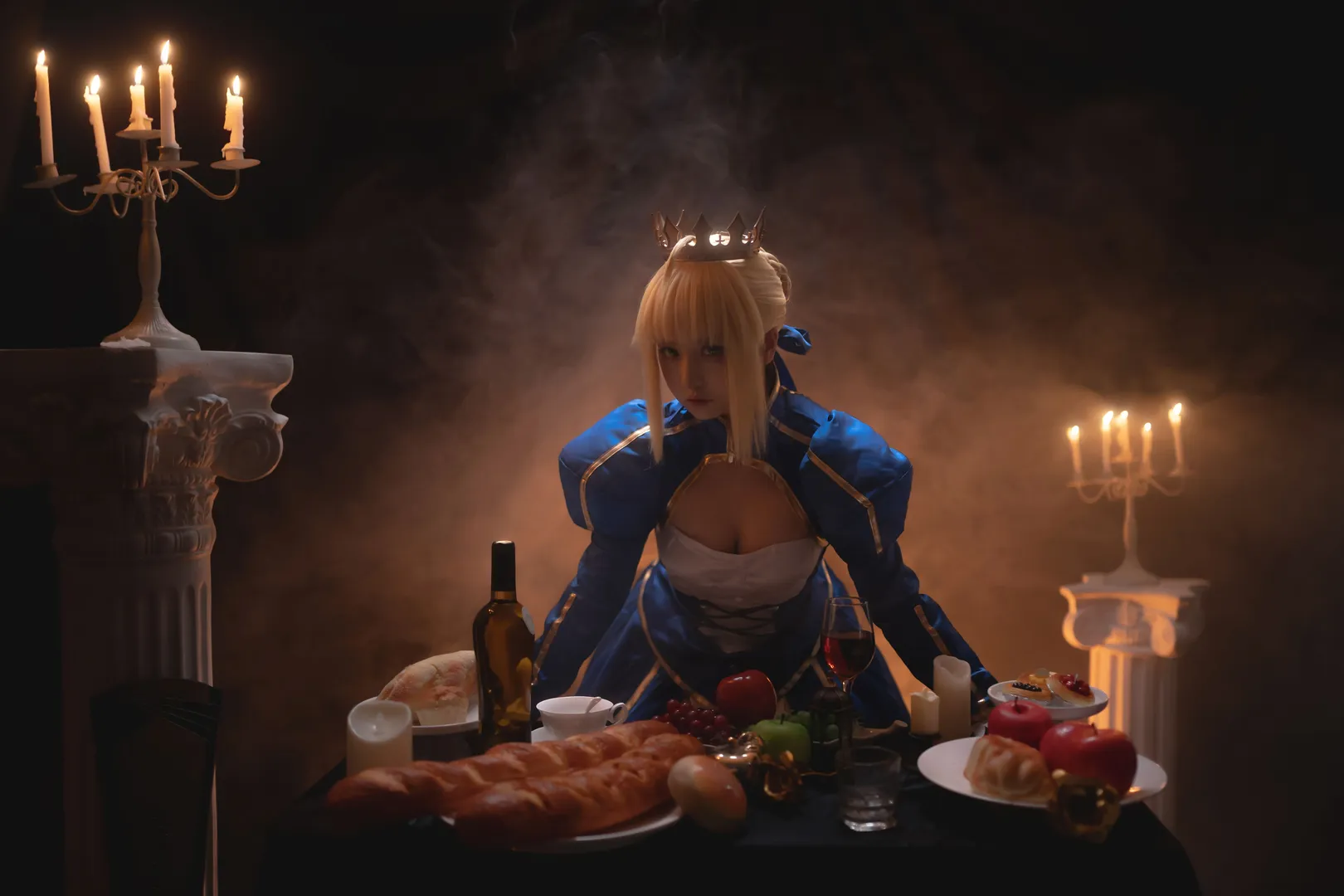 cosplay, Fate, FGO, Sabercos, 暗调烛光