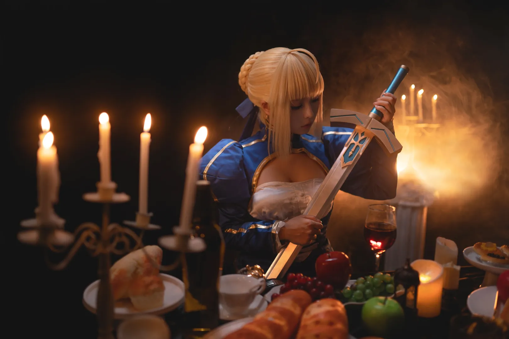 cosplay, Fate, FGO, Sabercos, 暗调烛光 - 第4张