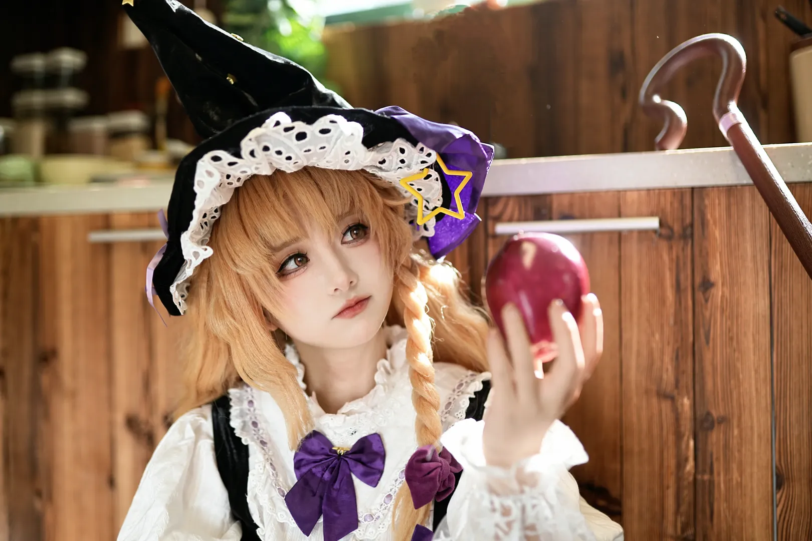 二次元少女, 东方Project, 雾雨魔理沙cos, 魔女cosplay, 女巫帽 - 第2张