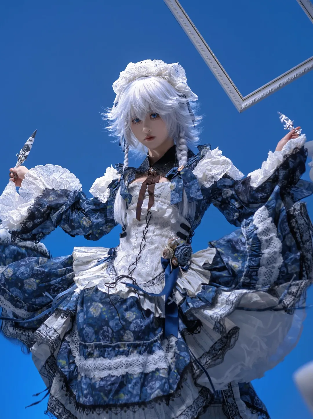 东方project, 红魔馆, 十六夜咲夜cos, 丝袜, 女仆长cos - 第1张