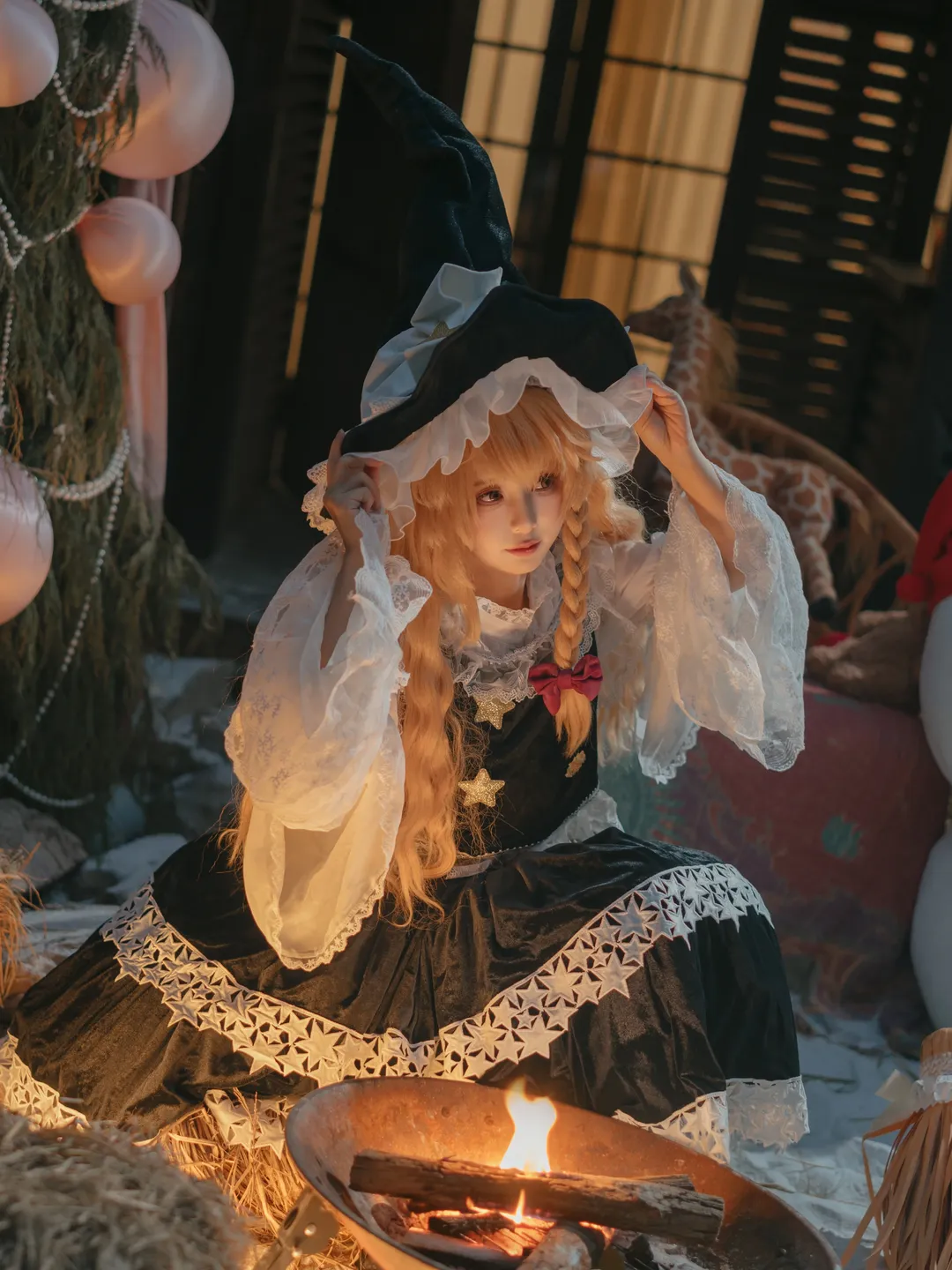 东方Project, 雾雨魔理沙cos, 东方二设, cosplay摄影, 冬日雪景 - 第1张