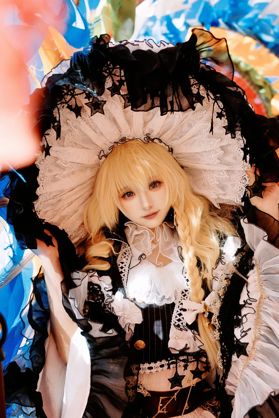 东方project, 雾雨魔理沙cos, 户外cosplay, 白色蕾丝袜, 川西雪原 - 第1张