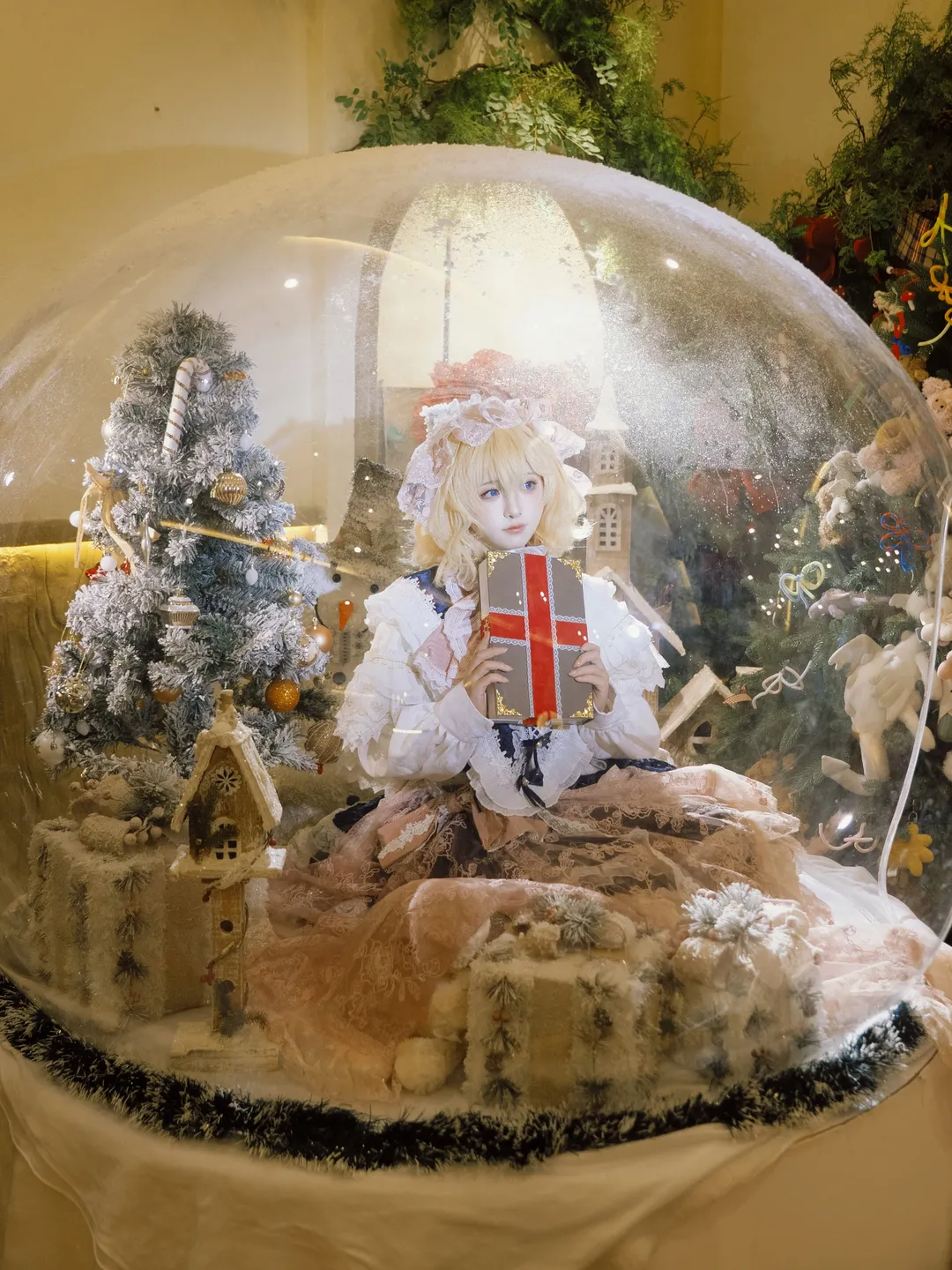 コスプレ, 東方Project, アリス・マーガトロイド コスプレ, 水晶玉のジオラマ, 冬のロリータ
