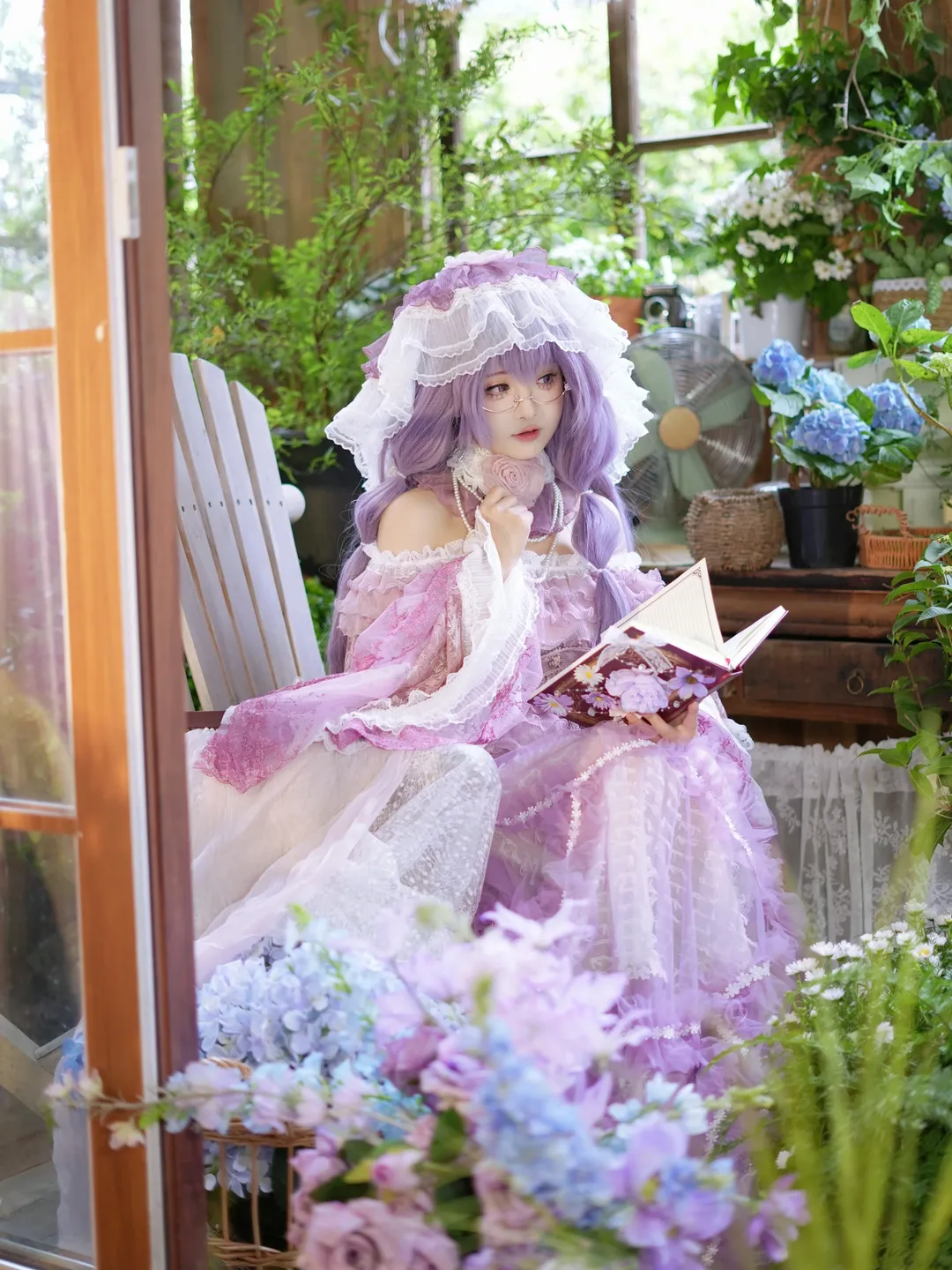 东方Project, Lolita穿搭, 紫发魔女, 帕秋莉·诺蕾姬cos, 丝袜cos - 第2张
