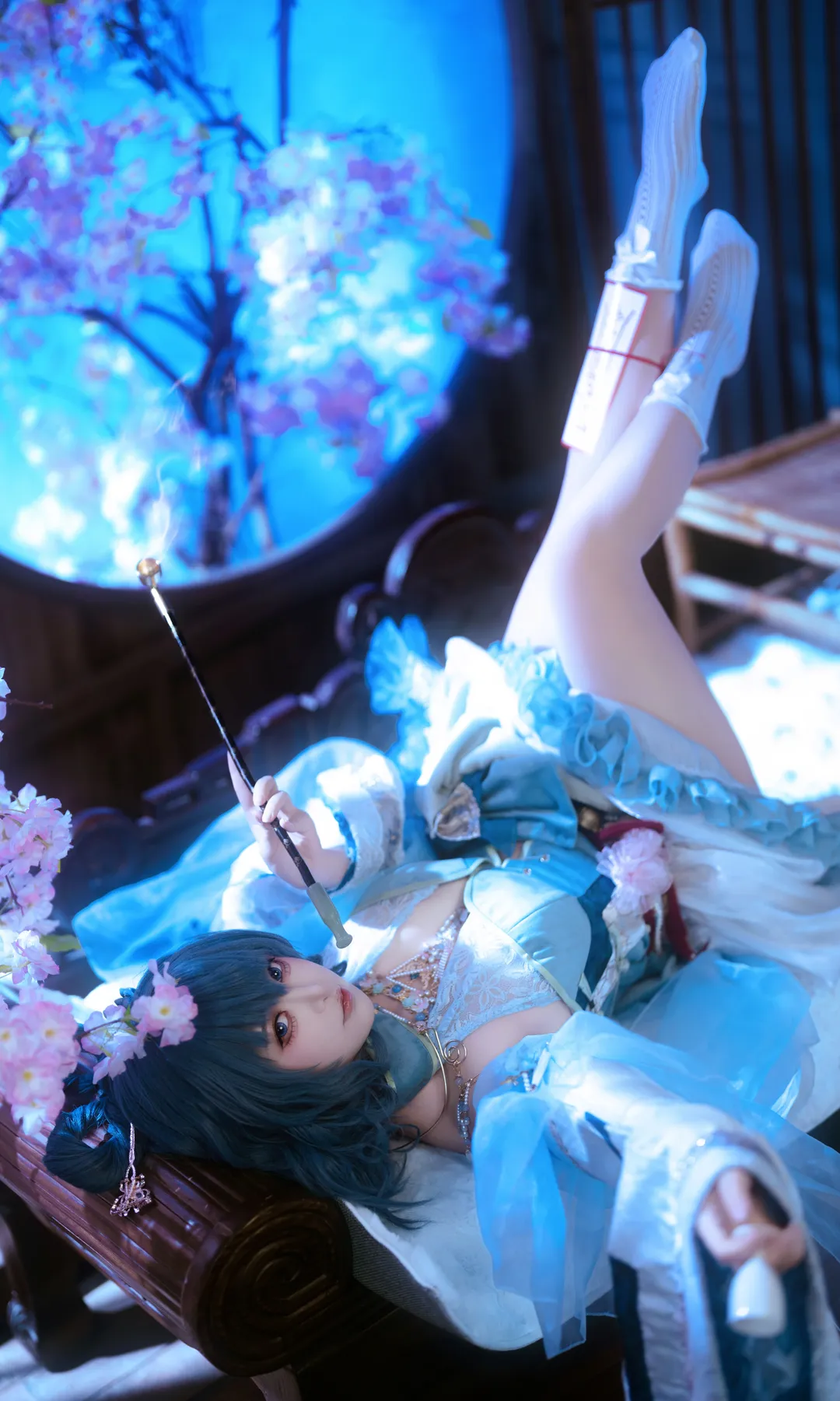 东方Project, 霍青娥cos, 车万cosplay, 白丝cosplay, 国风服饰
