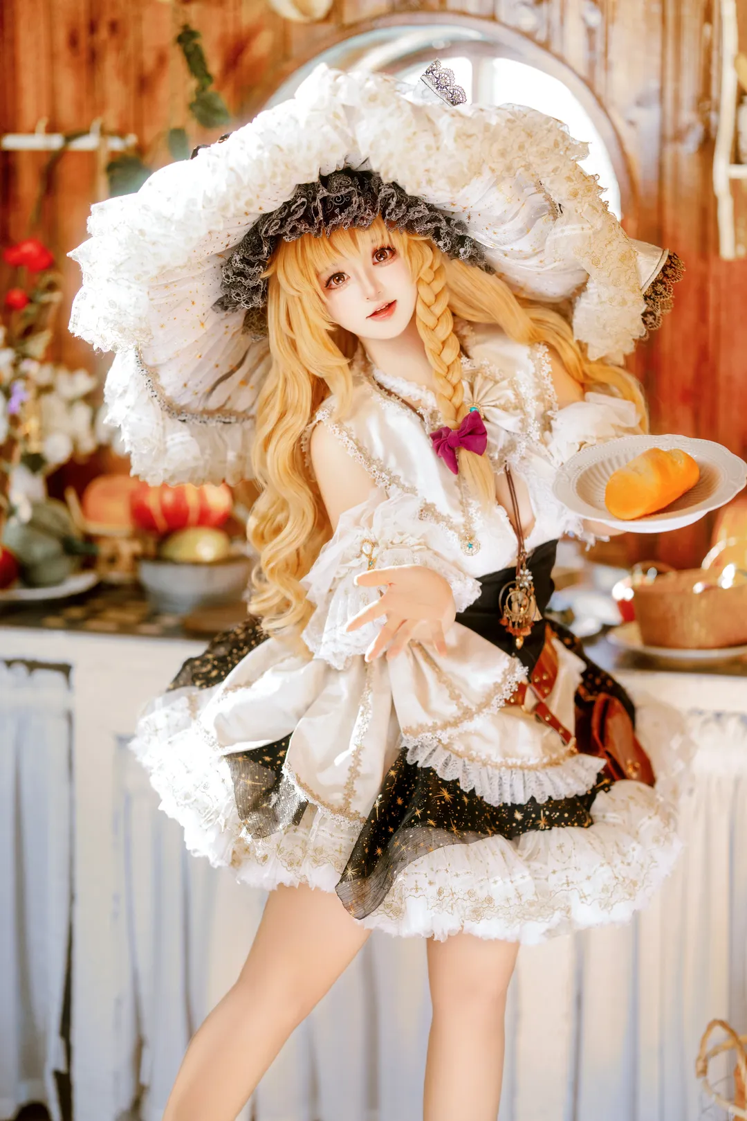 东方project, 魔理沙cos, cosplay日常, 白丝穿搭, 洛丽塔摄影 - 第1张