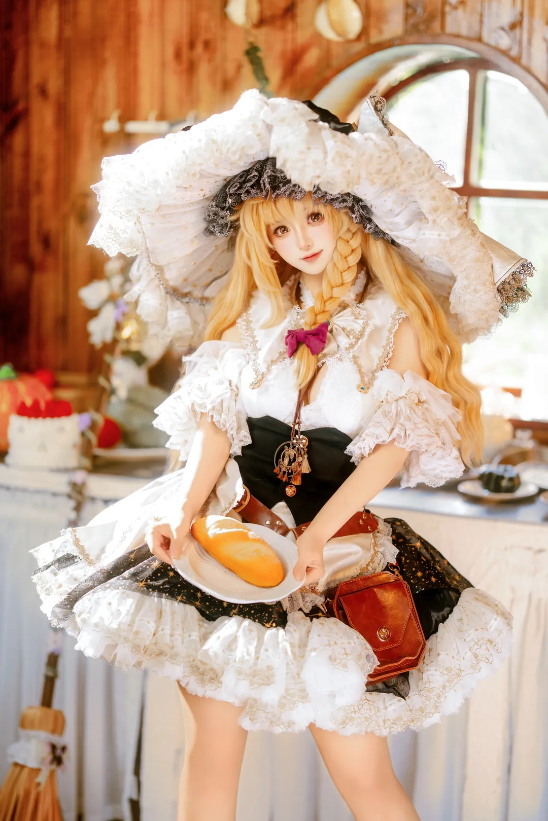 东方project, 魔理沙cos, cosplay日常, 白丝穿搭, 洛丽塔摄影 - 第2张