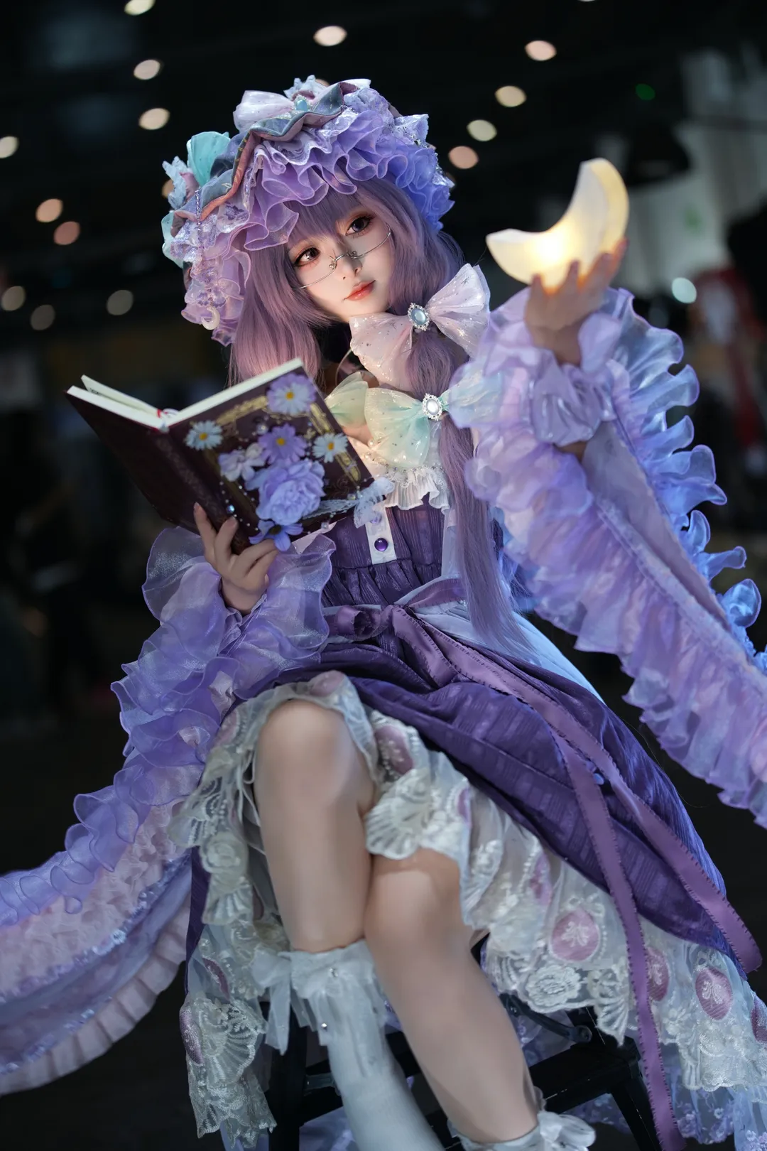东方Project, 帕秋莉cos, 漫展摄影, 洛丽塔洋装, 白丝穿搭 - 第2张