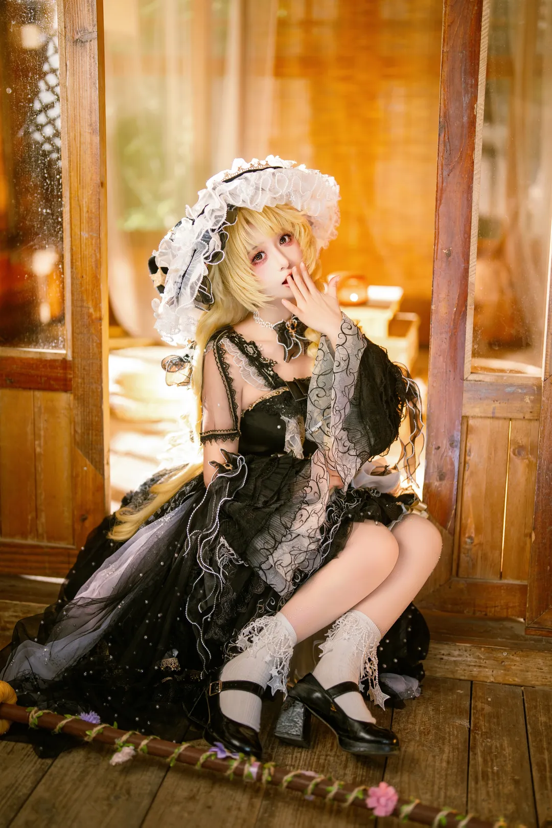 东方project, 洛丽塔, 雾雨魔理沙cos, 白丝, cosplay摄影 - 第2张
