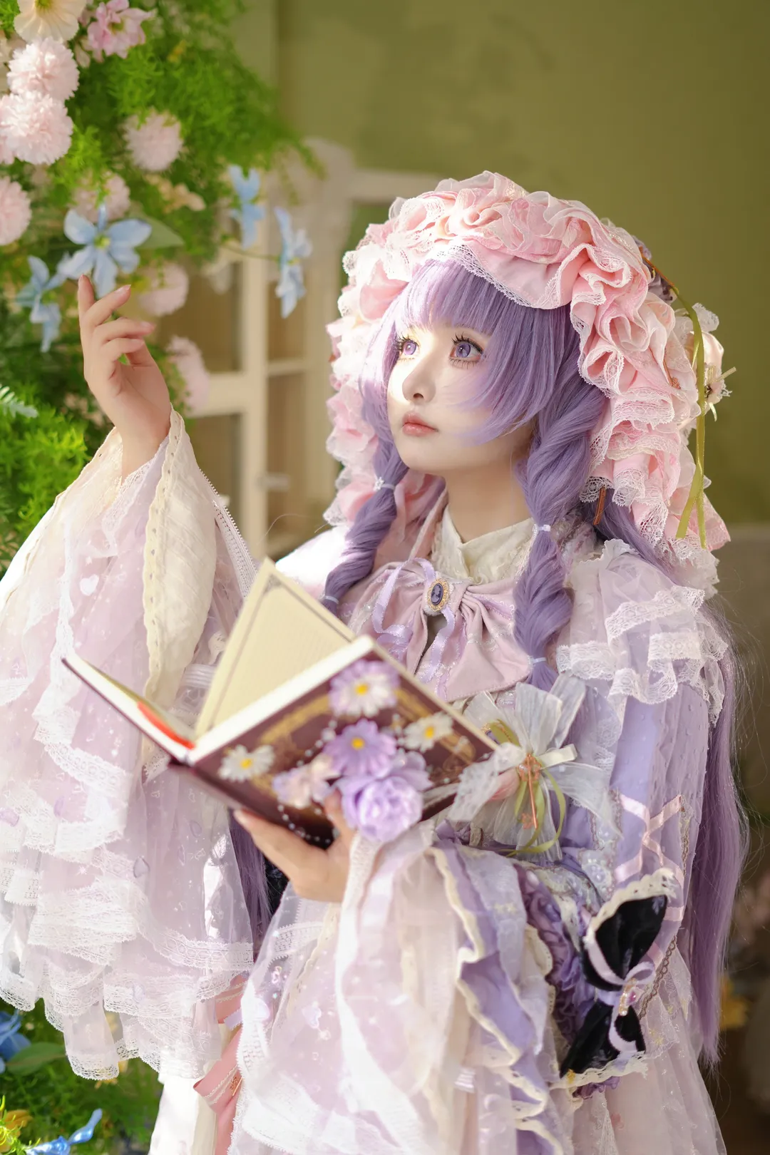 二次元摄影, 东方project, 帕秋莉cos, 蕾丝洋装, 洛丽塔裙 - 第3张