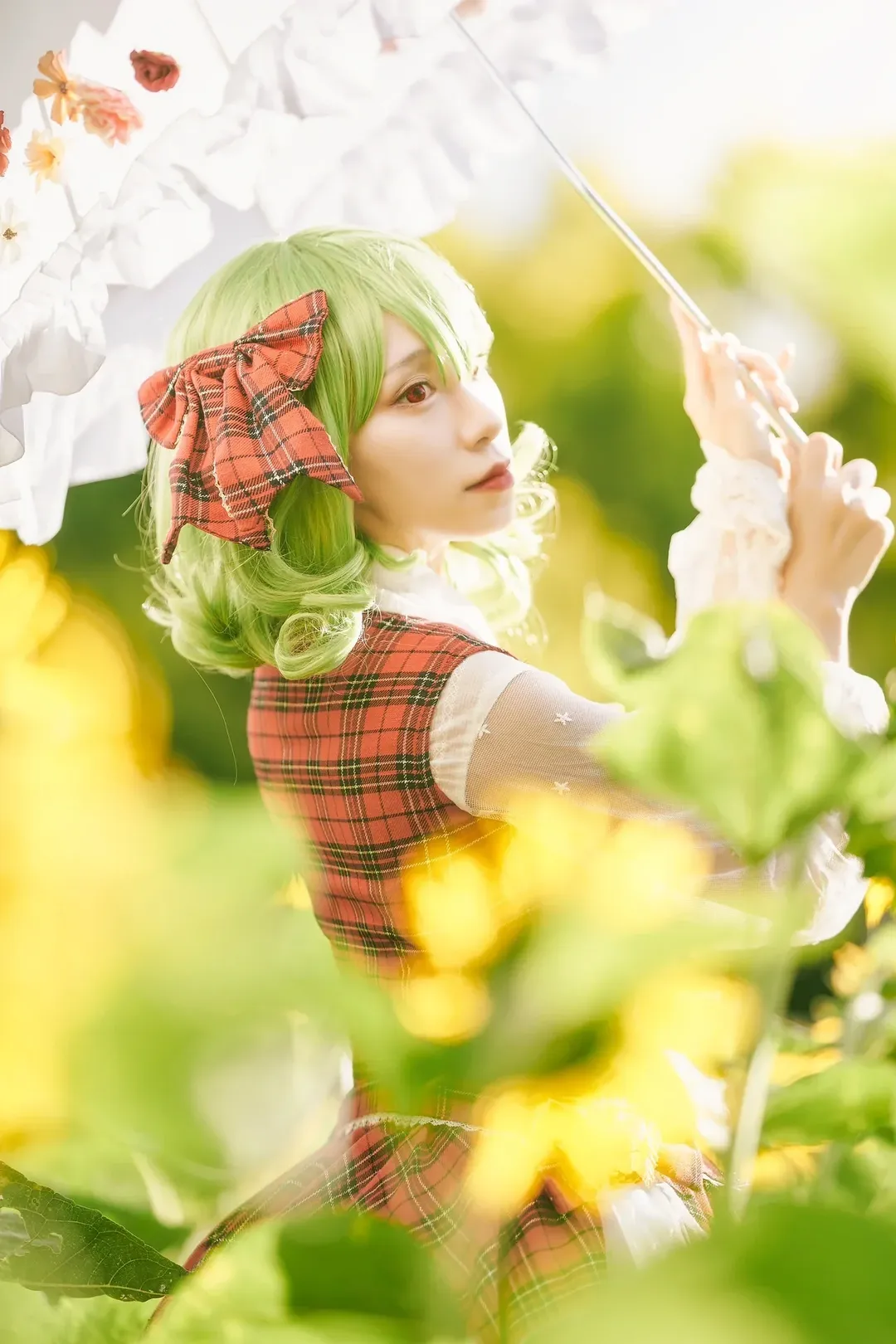东方project, 夏日cosplay, 风见幽香cos, 向日葵花海, Lolita装扮 - 第10张