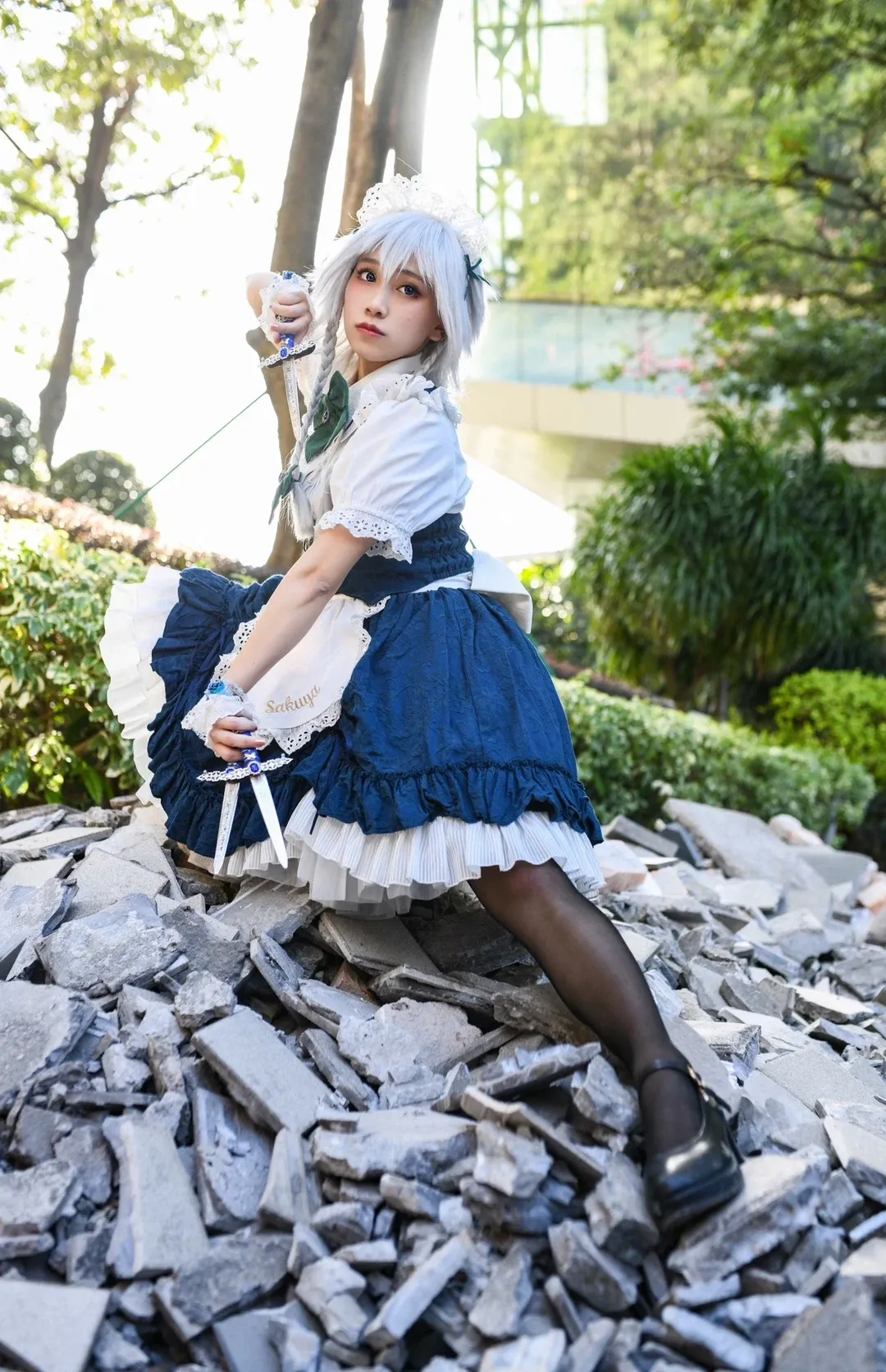 cosplay, 东方Project, 漫展返图, 十六夜咲夜cos, 丝袜 - 第1张