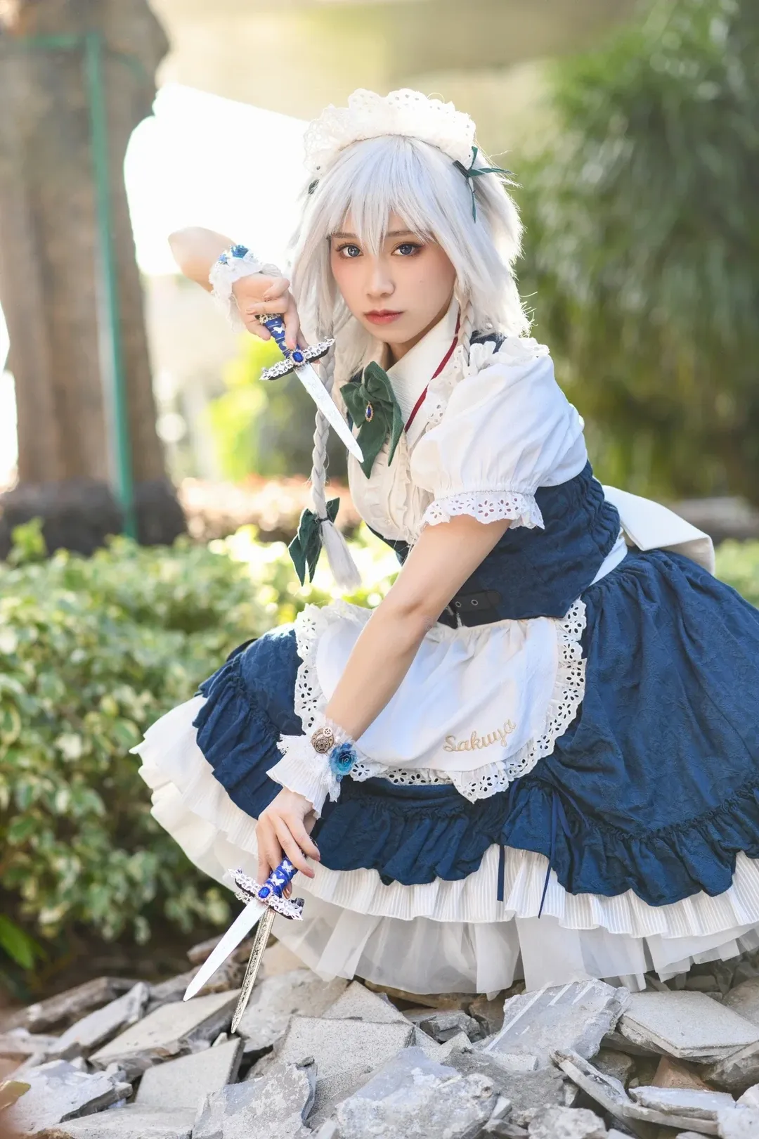 cosplay, 东方Project, 漫展返图, 十六夜咲夜cos, 丝袜 - 第2张