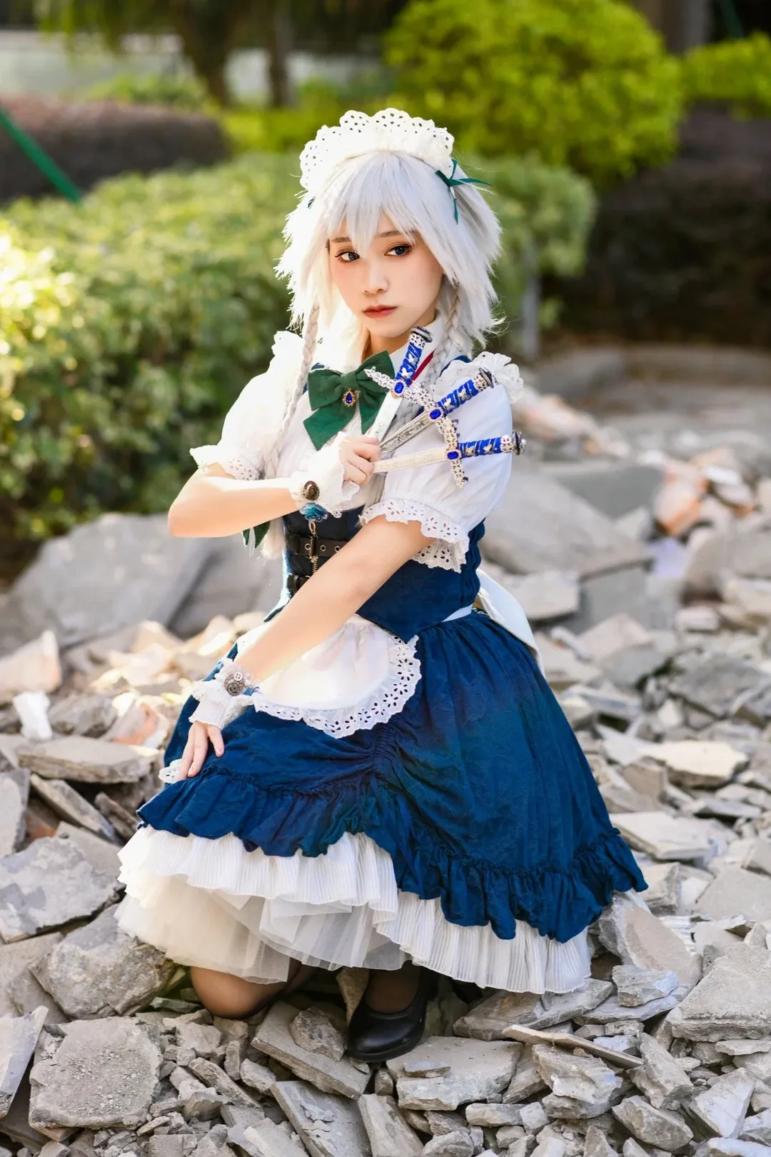 cosplay, 东方Project, 漫展返图, 十六夜咲夜cos, 丝袜 - 第4张