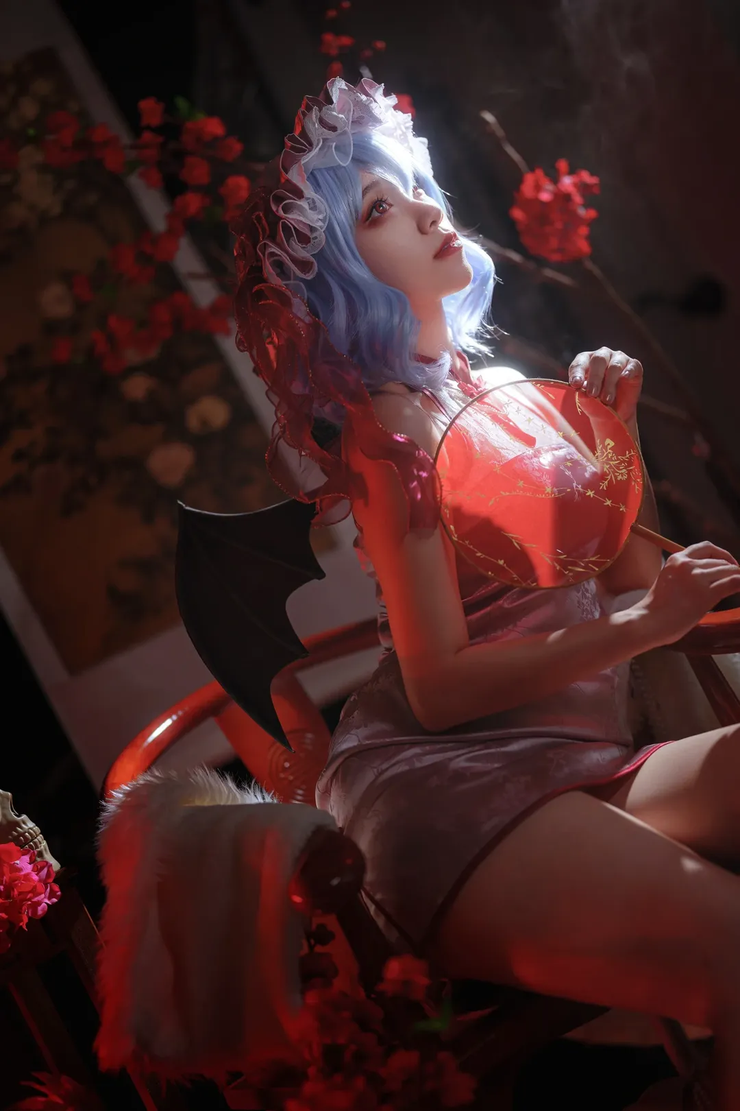 东方project, cosplay摄影, 蕾米莉亚斯卡雷特cos, 东方同人, 新中式旗袍 - 第2张