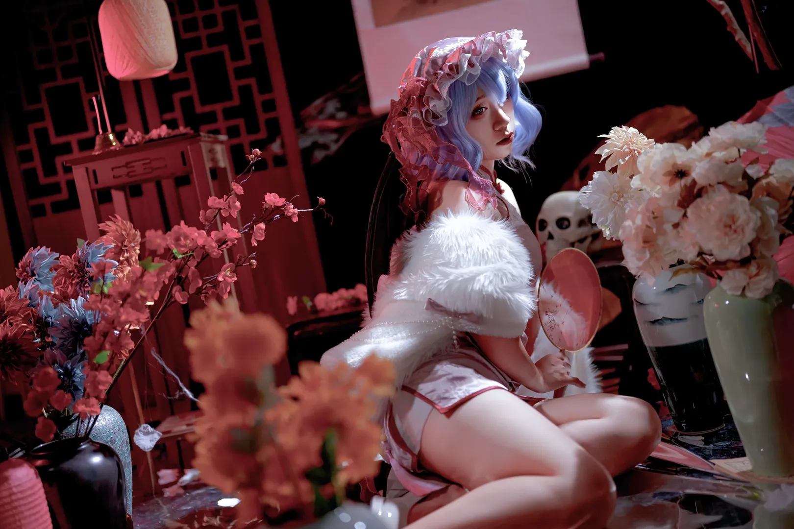 东方project, cosplay摄影, 蕾米莉亚斯卡雷特cos, 东方同人, 新中式旗袍 - 第6张