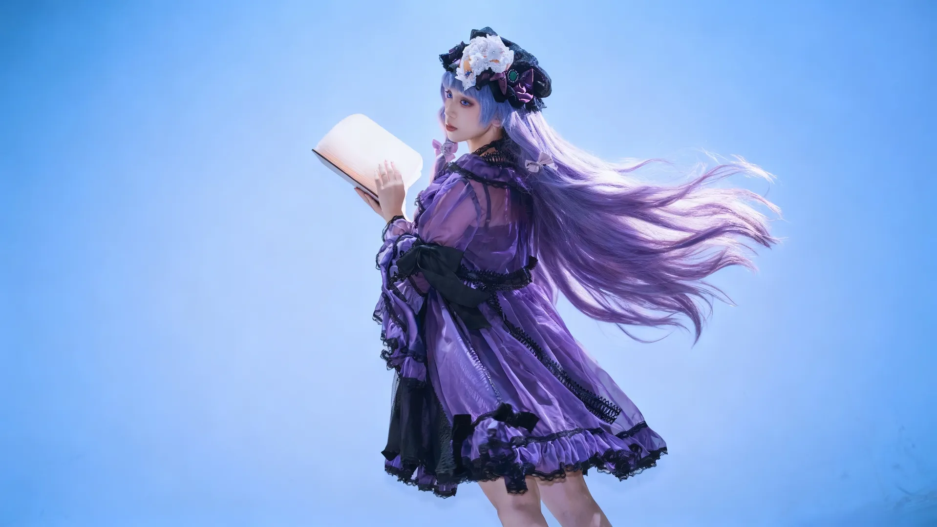 二次元撮影, 東方Project, イベント写真, パチュリー コスプレ, ロリータファッション - 2枚目