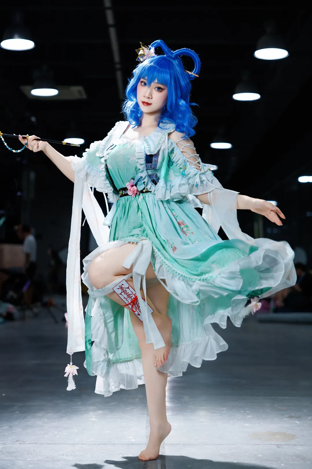 螢火蟲漫展, 廣州漫展, 藍色假髮, 國風奇幻, 仙俠風cosplay - 第1張