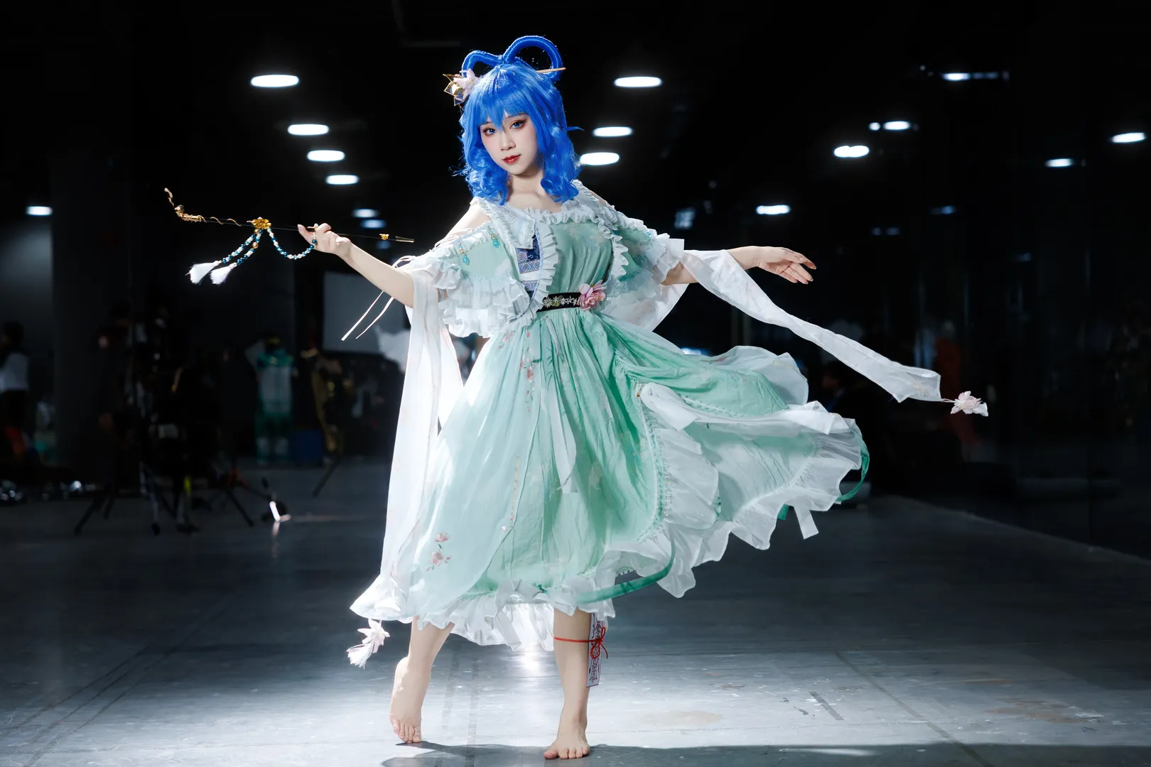 螢火蟲漫展, 廣州漫展, 藍色假髮, 國風奇幻, 仙俠風cosplay - 第2張