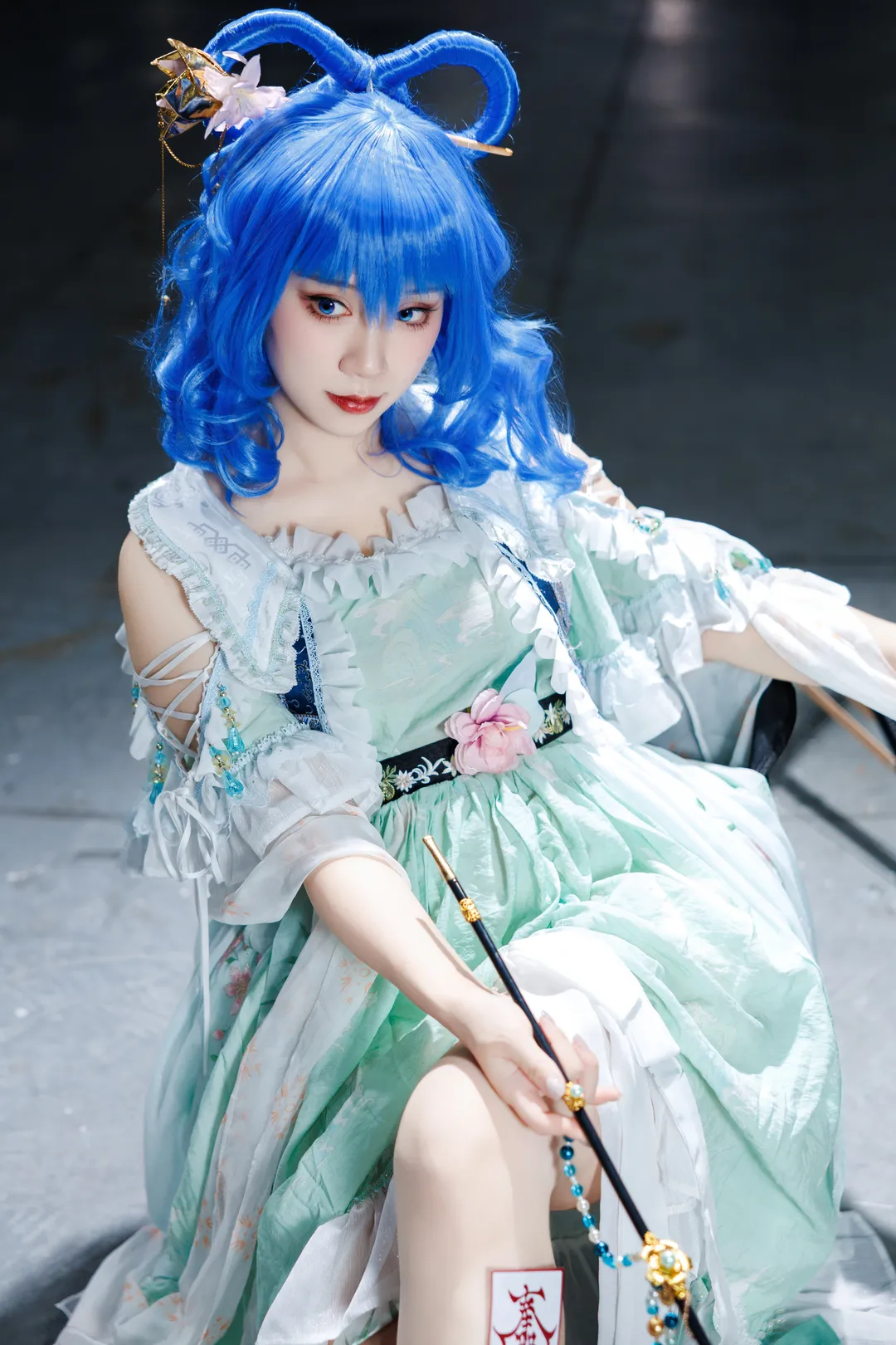 螢火蟲漫展, 廣州漫展, 藍色假髮, 國風奇幻, 仙俠風cosplay - 第5張