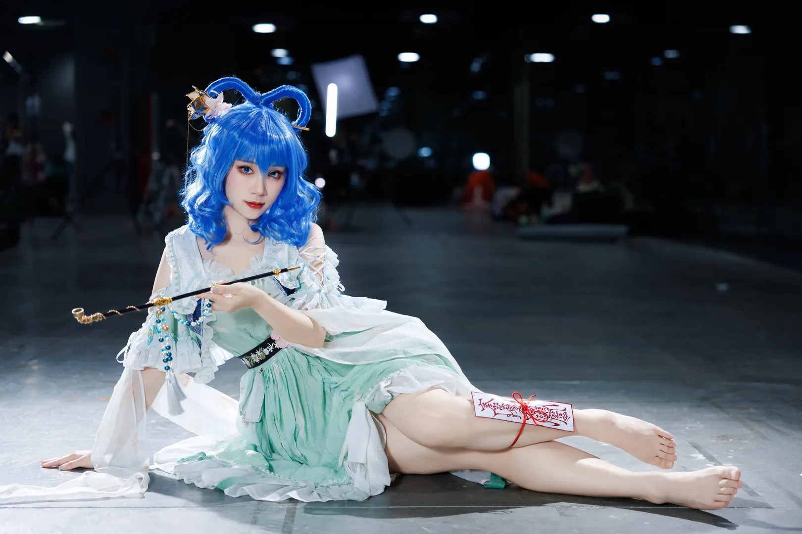 萤火虫漫展, 广州漫展, 蓝色假发, 国风奇幻, 仙侠风cosplay