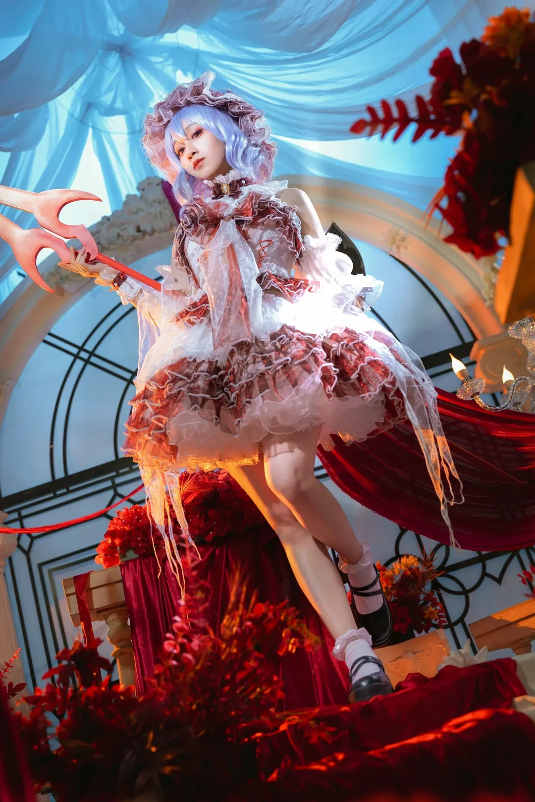 东方Project, 蕾米莉亚cos, 摄影棚拍摄, cosplay摄影, 哥特风洋装 - 第1张