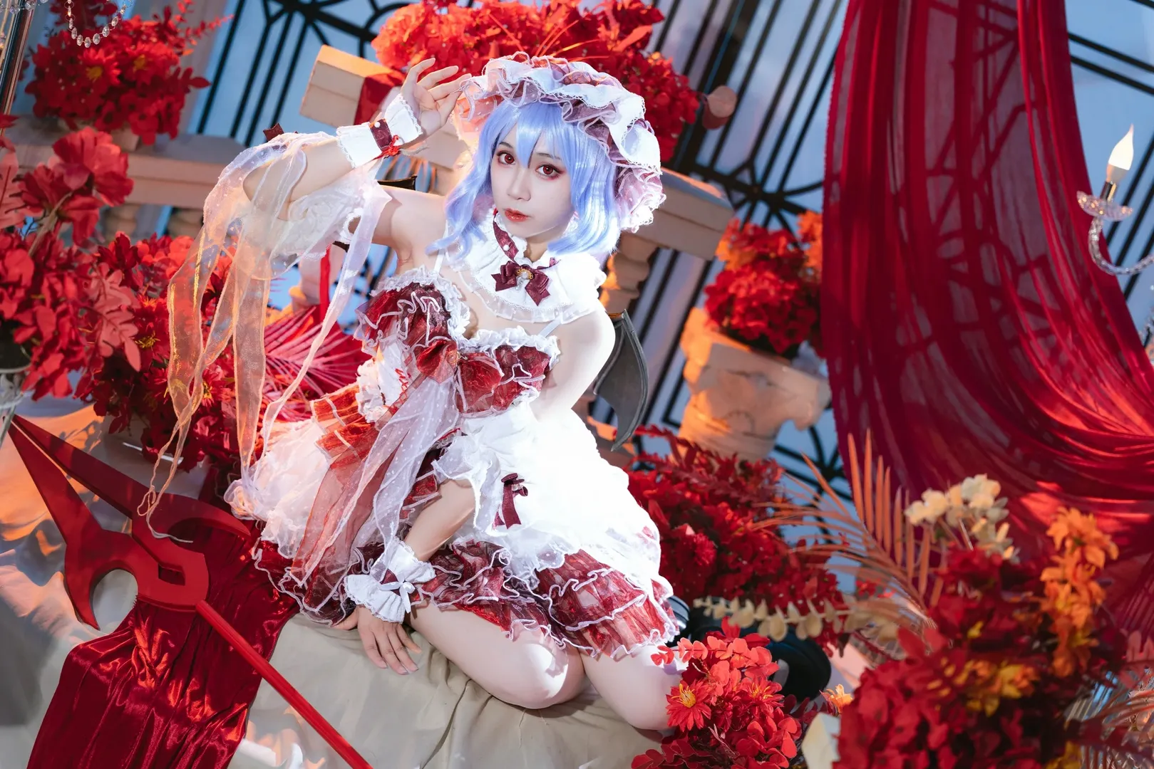 东方Project, 蕾米莉亚cos, 摄影棚拍摄, cosplay摄影, 哥特风洋装 - 第11张