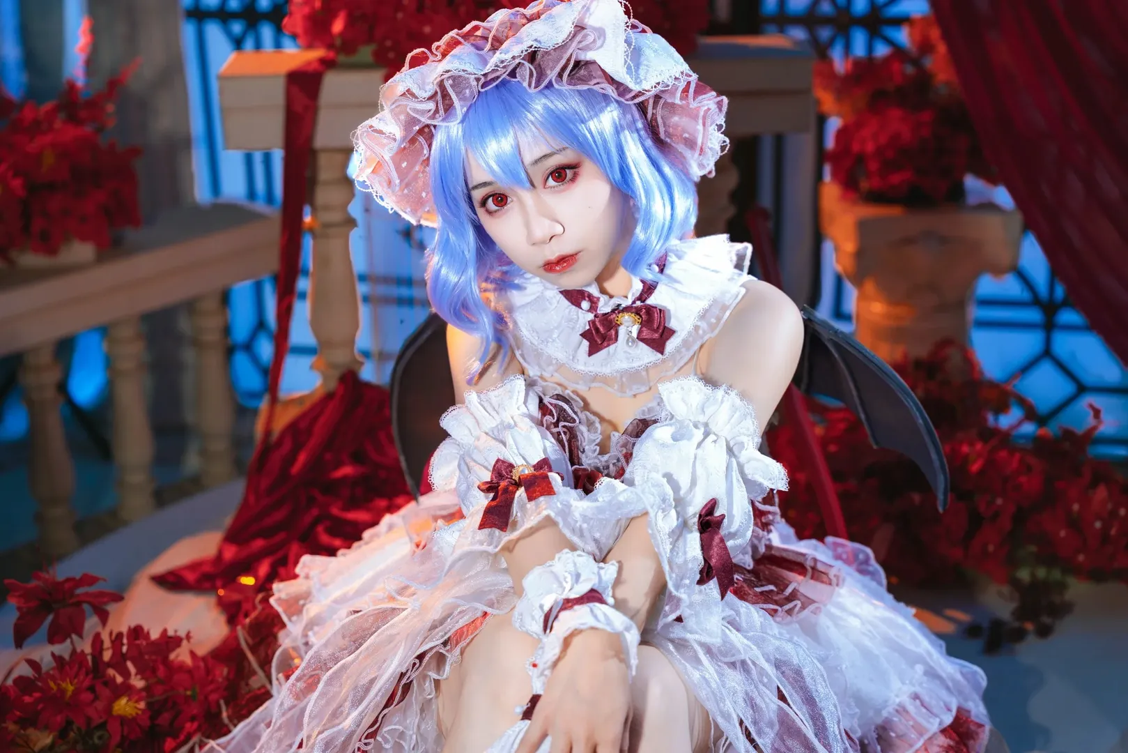 东方Project, 蕾米莉亚cos, 摄影棚拍摄, cosplay摄影, 哥特风洋装 - 第12张
