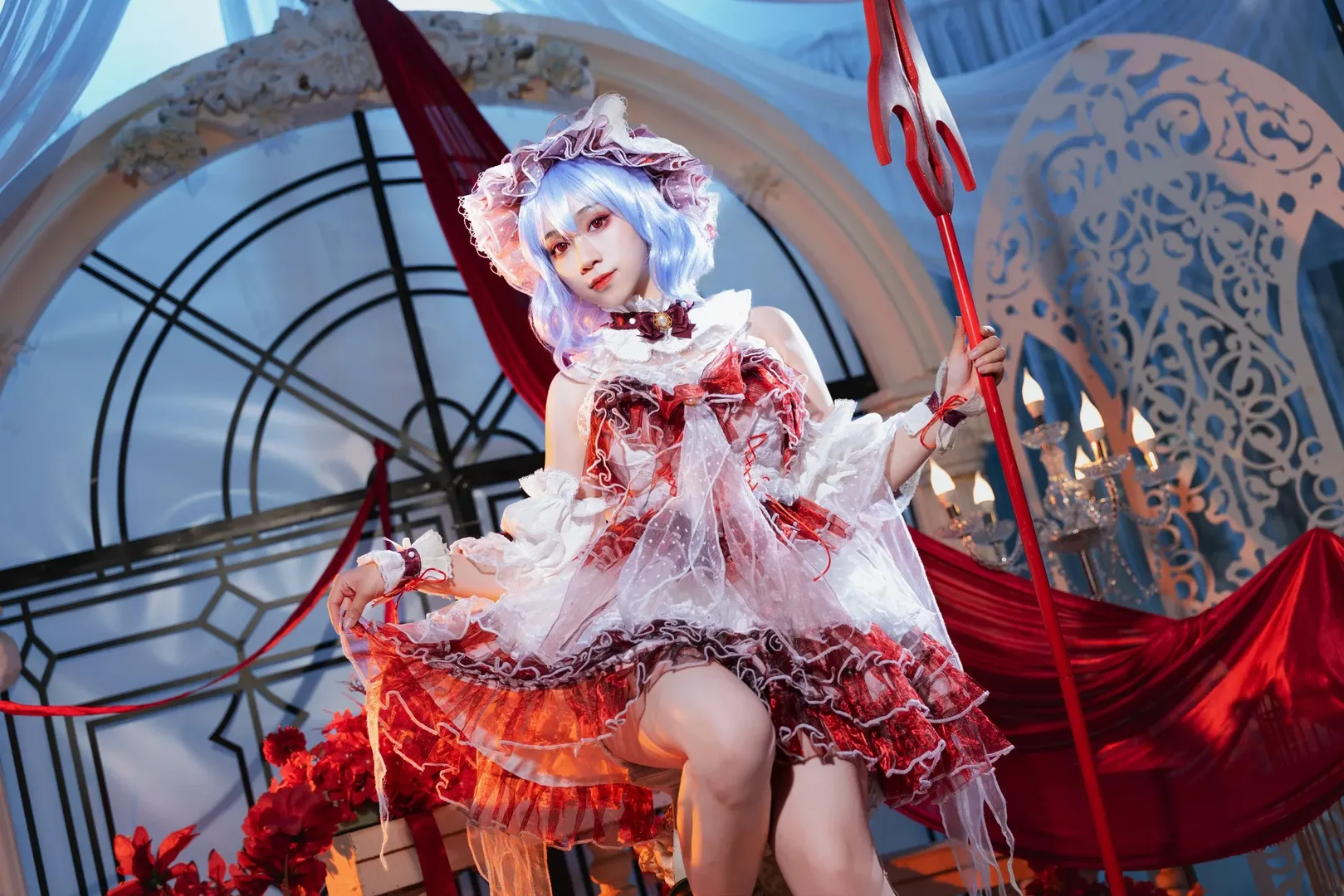 东方Project, 蕾米莉亚cos, 摄影棚拍摄, cosplay摄影, 哥特风洋装 - 第2张