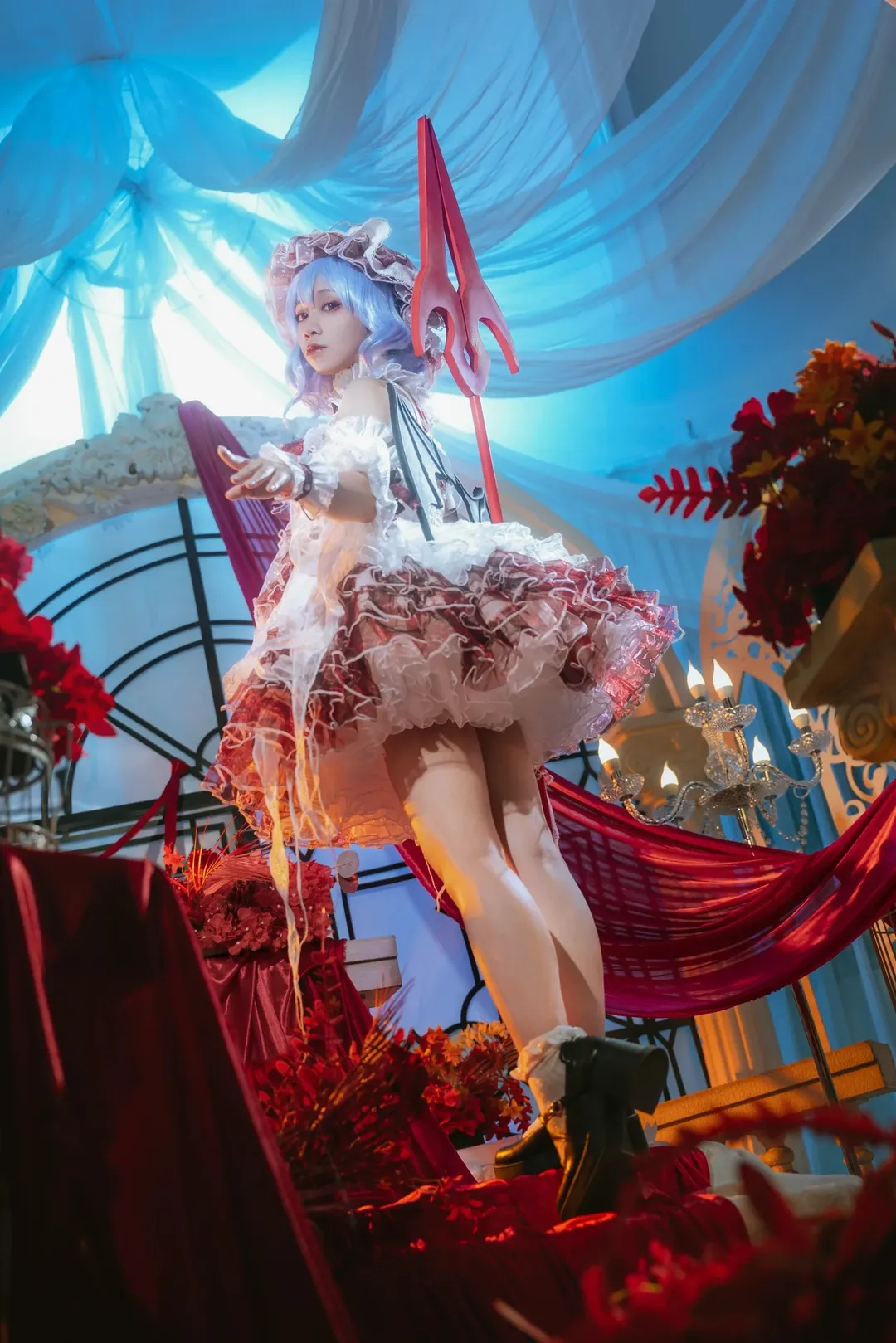 东方Project, 蕾米莉亚cos, 摄影棚拍摄, cosplay摄影, 哥特风洋装 - 第3张