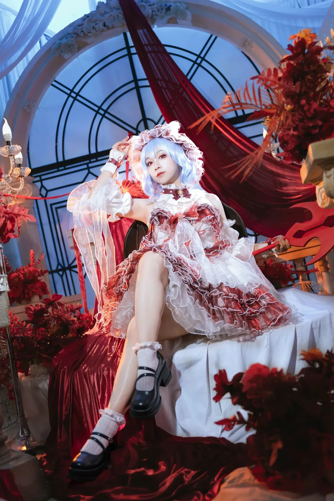 东方Project, 蕾米莉亚cos, 摄影棚拍摄, cosplay摄影, 哥特风洋装 - 第4张