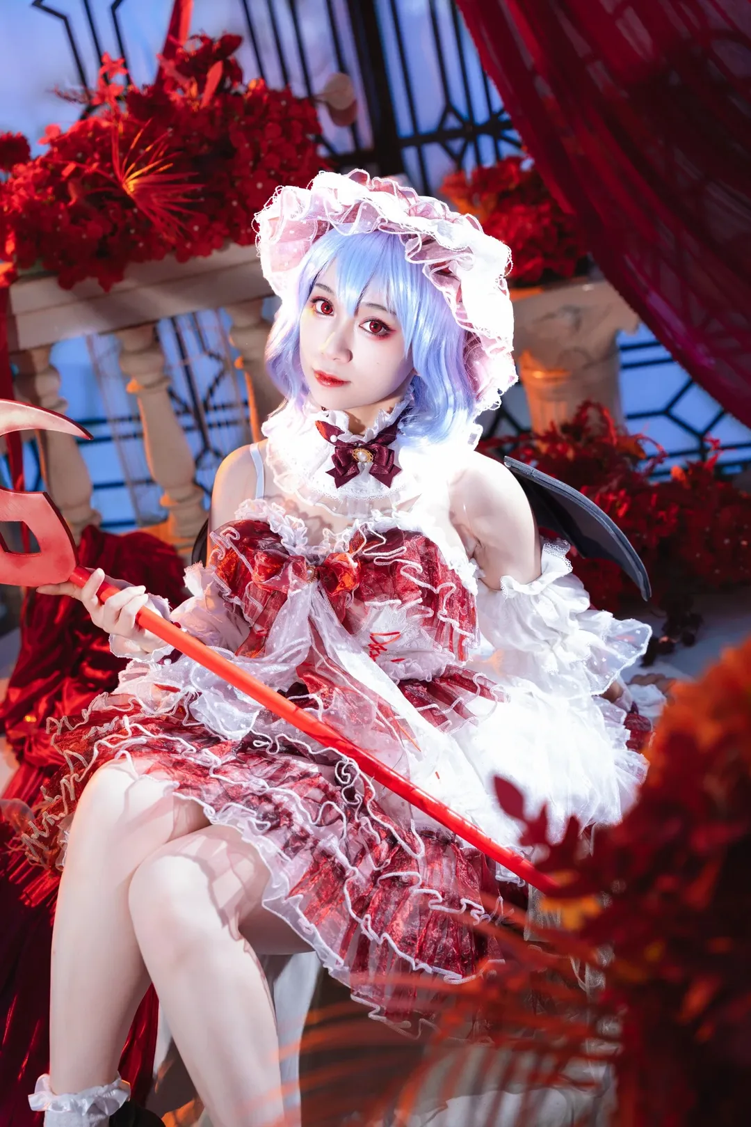 东方Project, 蕾米莉亚cos, 摄影棚拍摄, cosplay摄影, 哥特风洋装 - 第8张