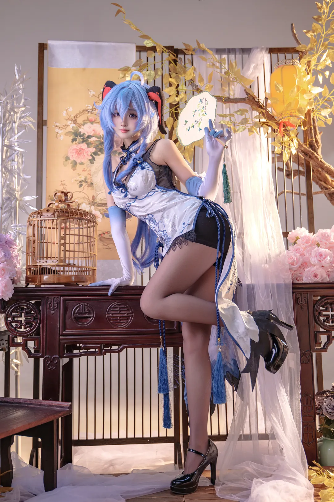 原神, 甘雨cos, cosplay, 黑丝, 国风摄影 - 第1张