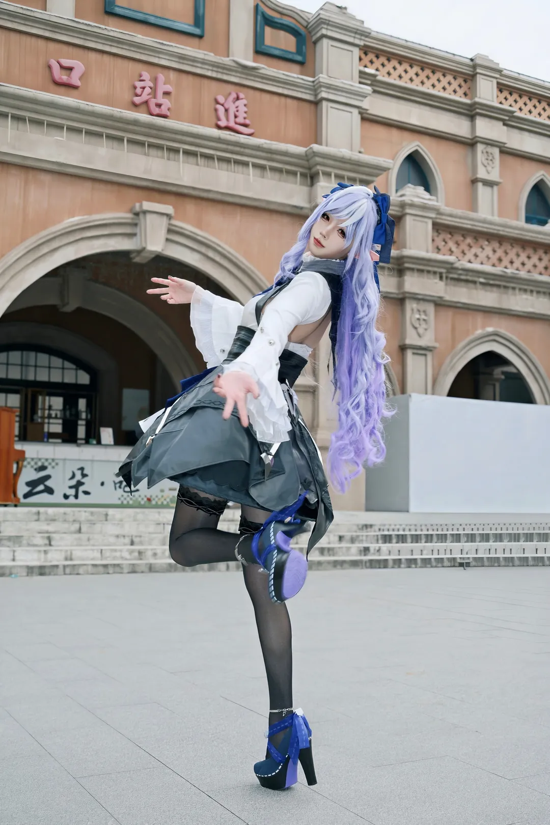 绝区零, cosplay, 薇薇安cos, 精灵耳cos, 紫发精灵