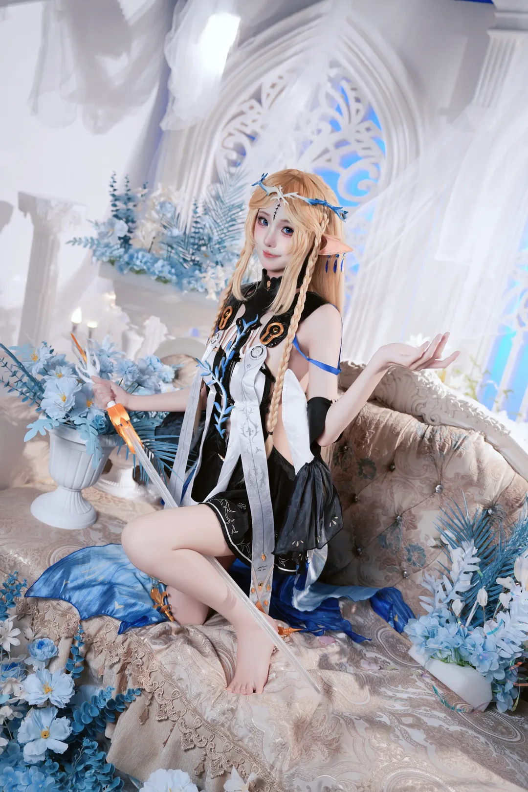 鸣潮, 卡提希娅cos, 游戏角色还原, cosplay摄影, 精灵耳cos - 第2张