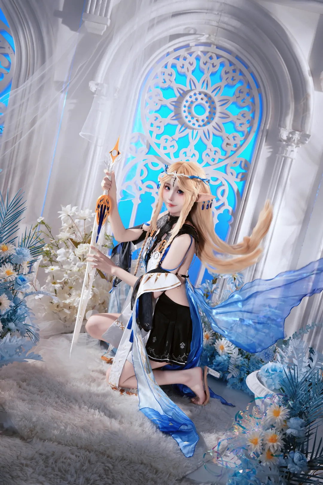 鸣潮, 卡提希娅cos, 游戏角色还原, cosplay摄影, 精灵耳cos - 第3张