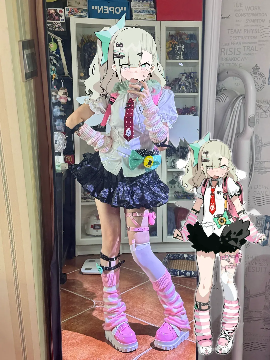 絕區零, 千夏蕾咪cos, 腿環穿搭, 手作cos, 爆肝做衣服