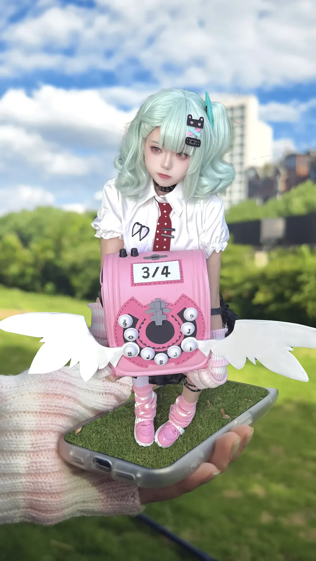 绝区零, 妄想天使cos, 微缩摄影, 粉色堆堆袜, AR创意 - 第2张