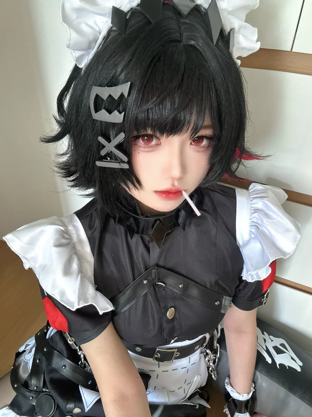 绝区零, 艾莲乔cos, 鲨鱼妹, 黑丝穿搭, cosplay女仆装 - 第1张