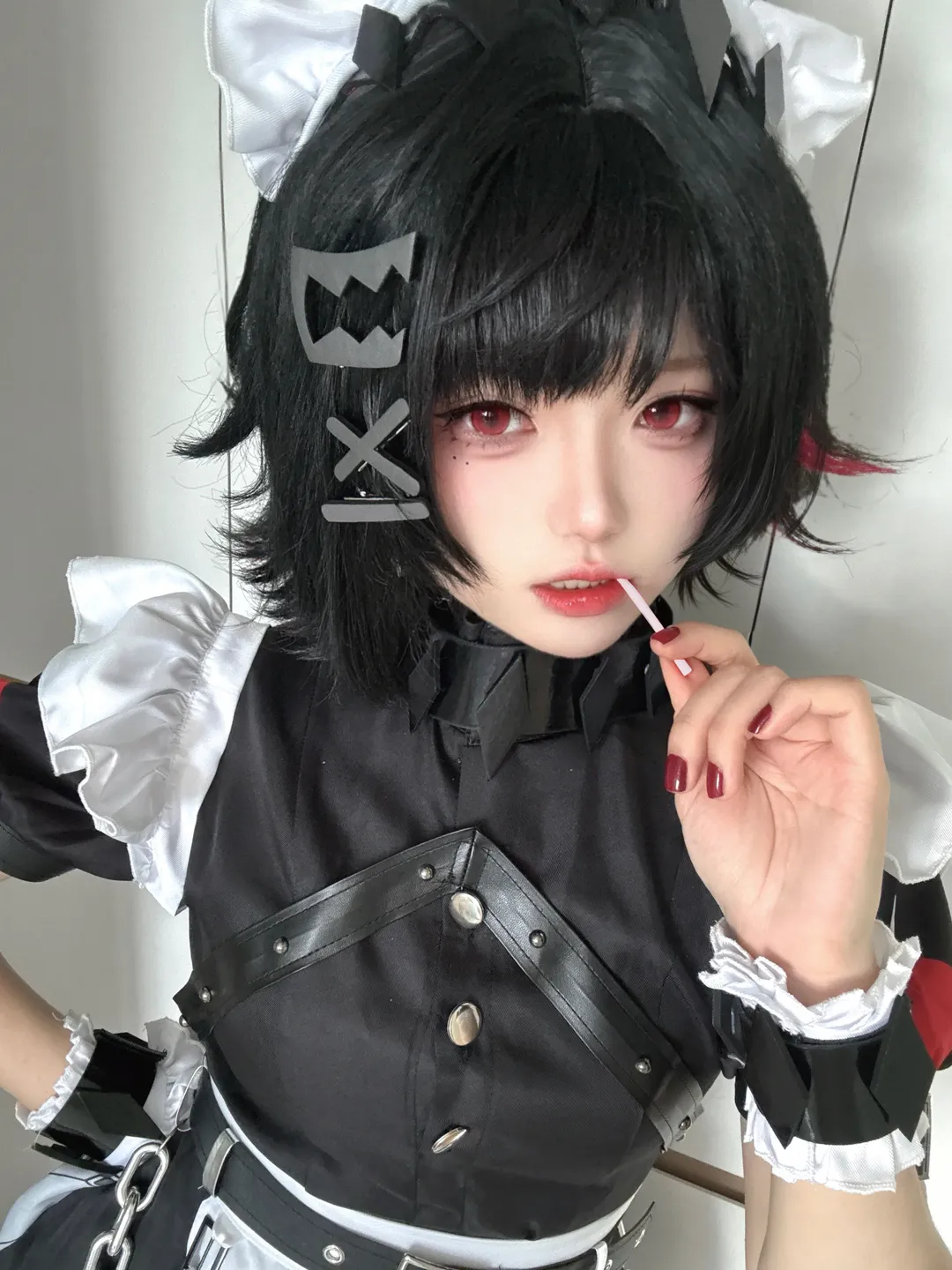 绝区零, 艾莲乔cos, 鲨鱼妹, 黑丝穿搭, cosplay女仆装 - 第2张