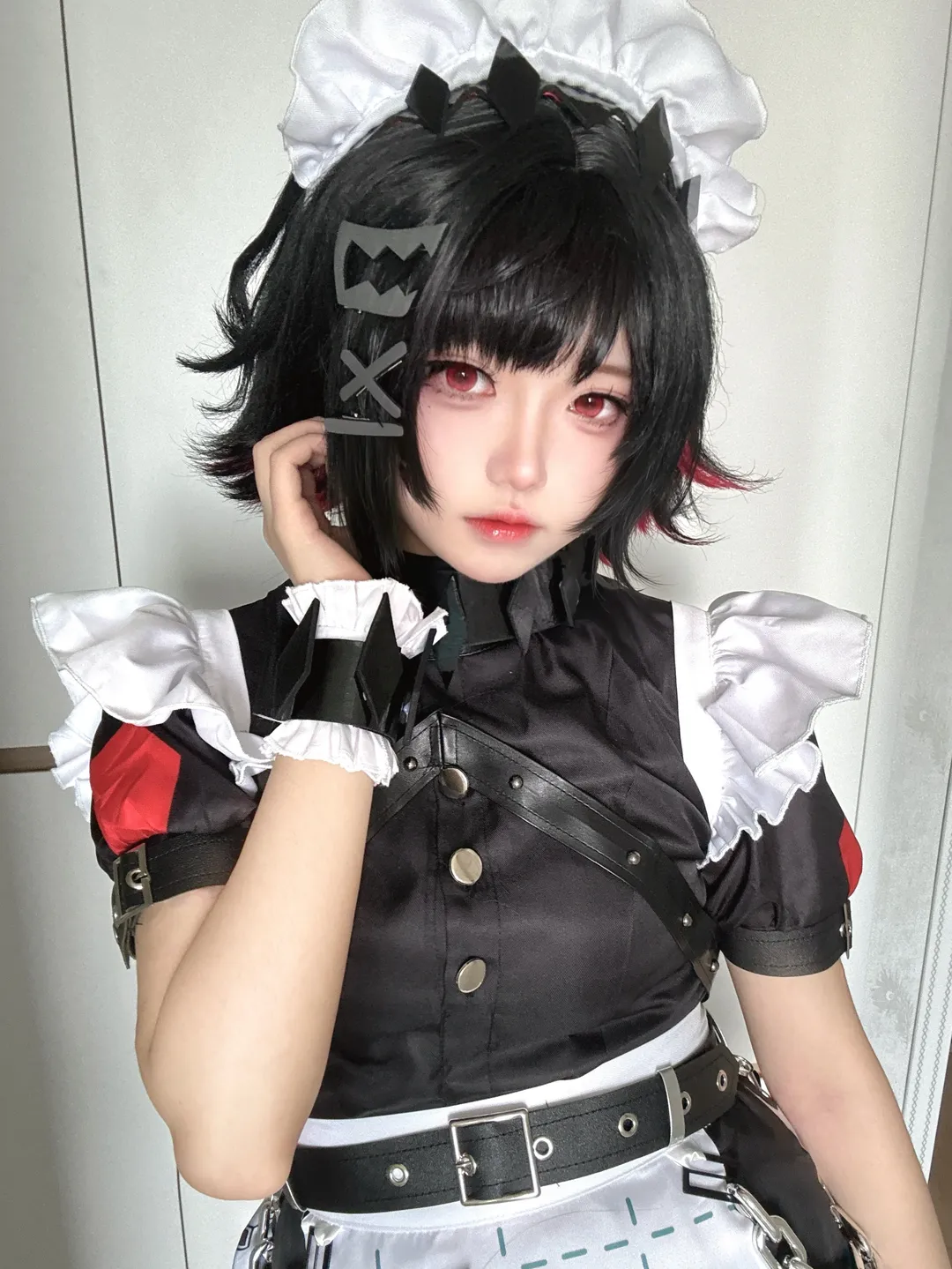 绝区零, 艾莲乔cos, 鲨鱼妹, 黑丝穿搭, cosplay女仆装 - 第4张