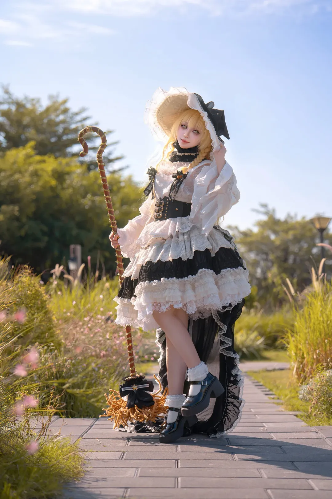 二次元撮影, 東方Project, 霧雨魔理沙 コスプレ, ロリータ・ファッション, 屋外ポートレート