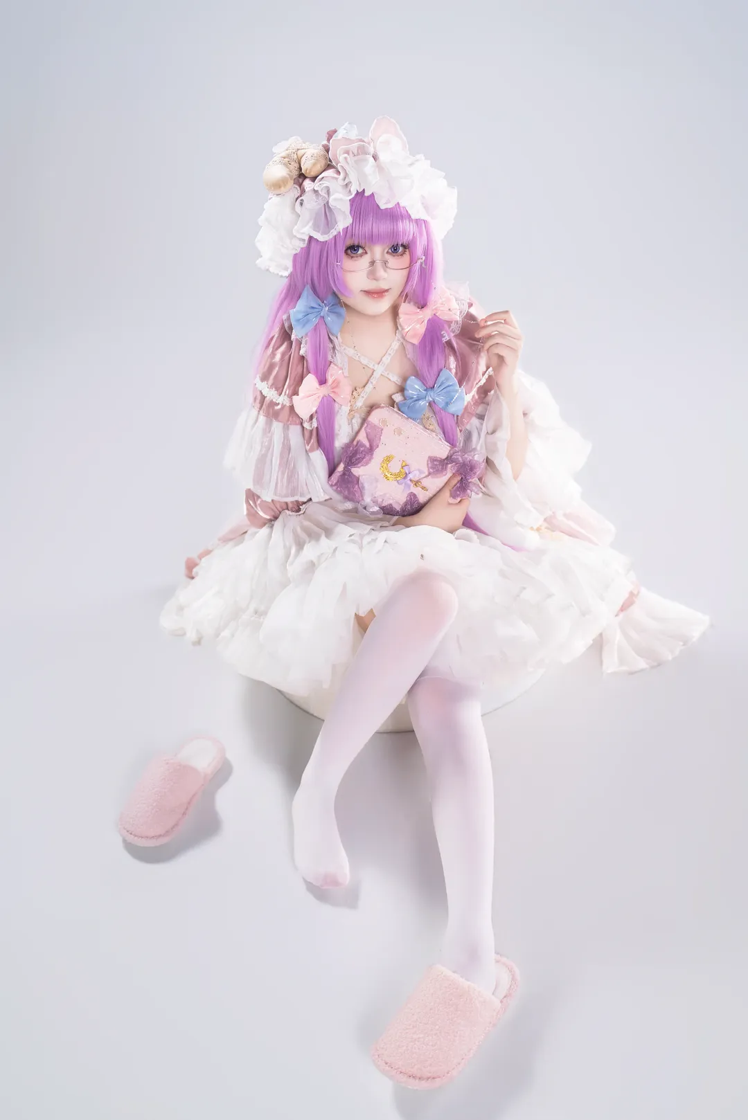东方project, 洛丽塔, 帕秋莉cos, 二次元cos, 白丝 - 第4张