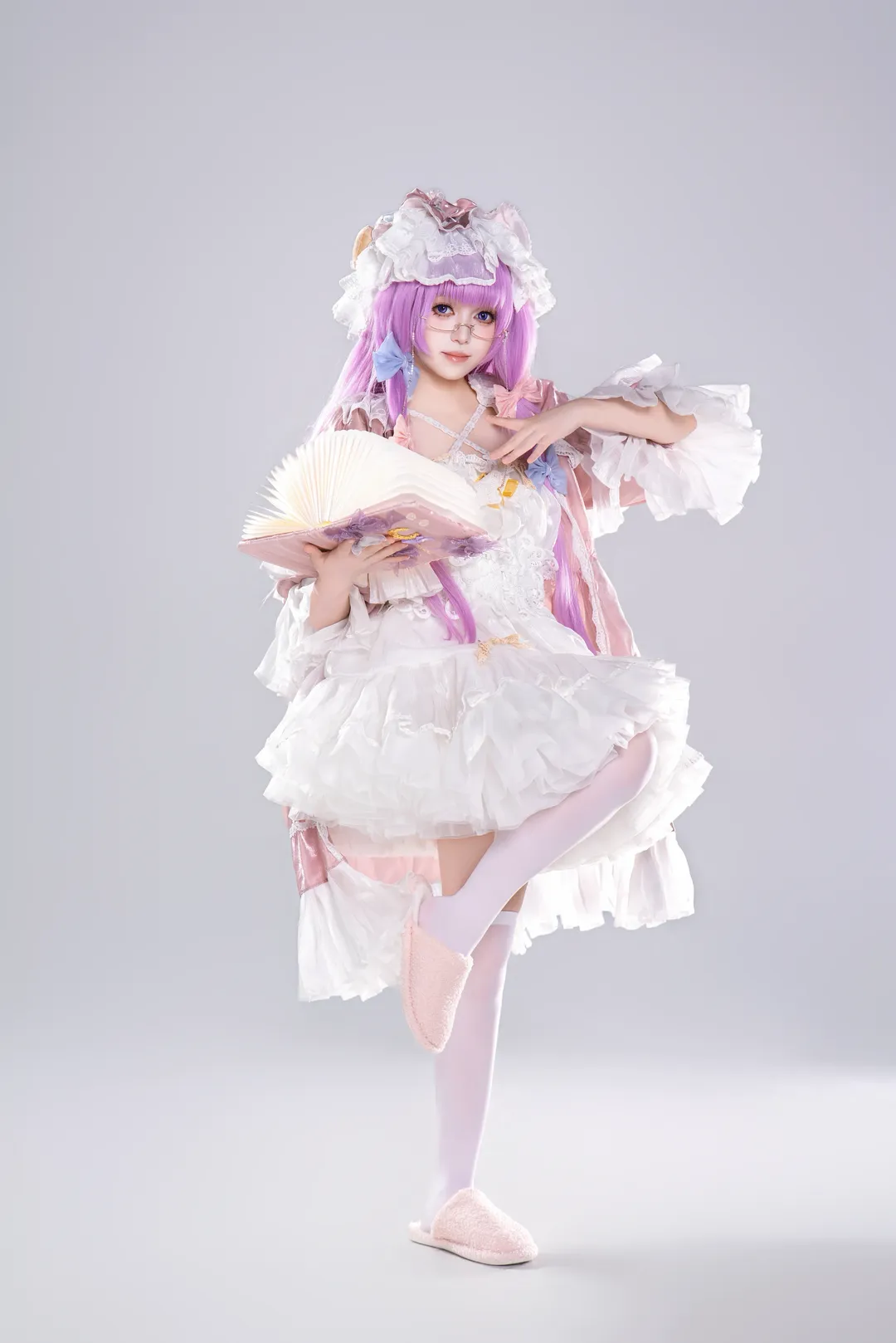 东方project, 洛丽塔, 帕秋莉cos, 二次元cos, 白丝 - 第7张