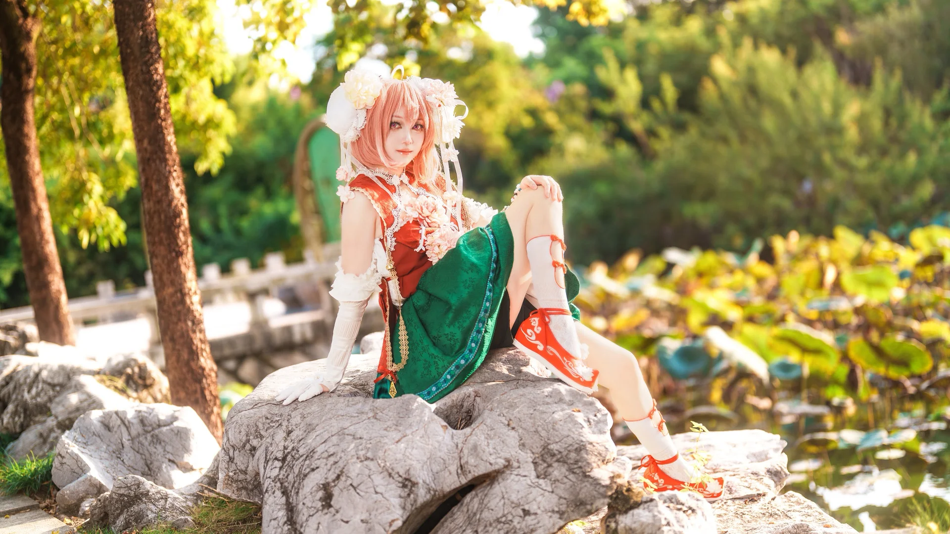 東方Project, 白ストッキング, コスプレ撮影, 茨木華扇 コスプレ, 東方茨歌仙 〜 Wild and Horned Hermit
